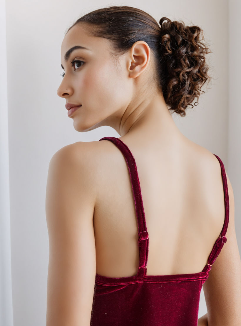 فستان نوم من مزيج البوليستر برقبة V-women-clothing-nightwear-nighties-image-4