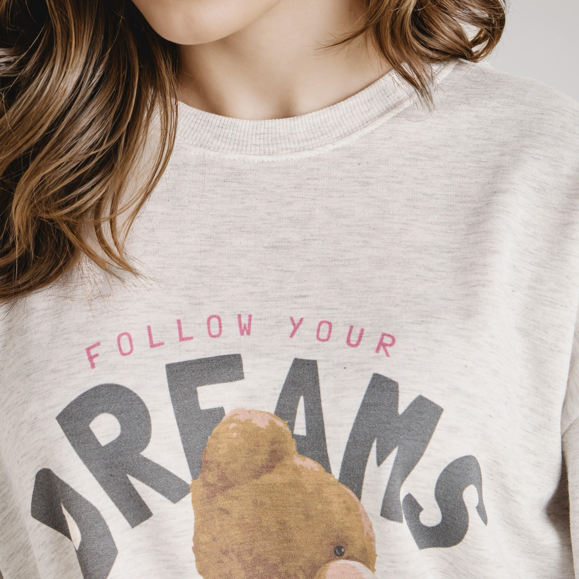 Mermaid Bear Print Sleepshirt with Long Sleeves-women-clothing-nightwear-nighties-image-5