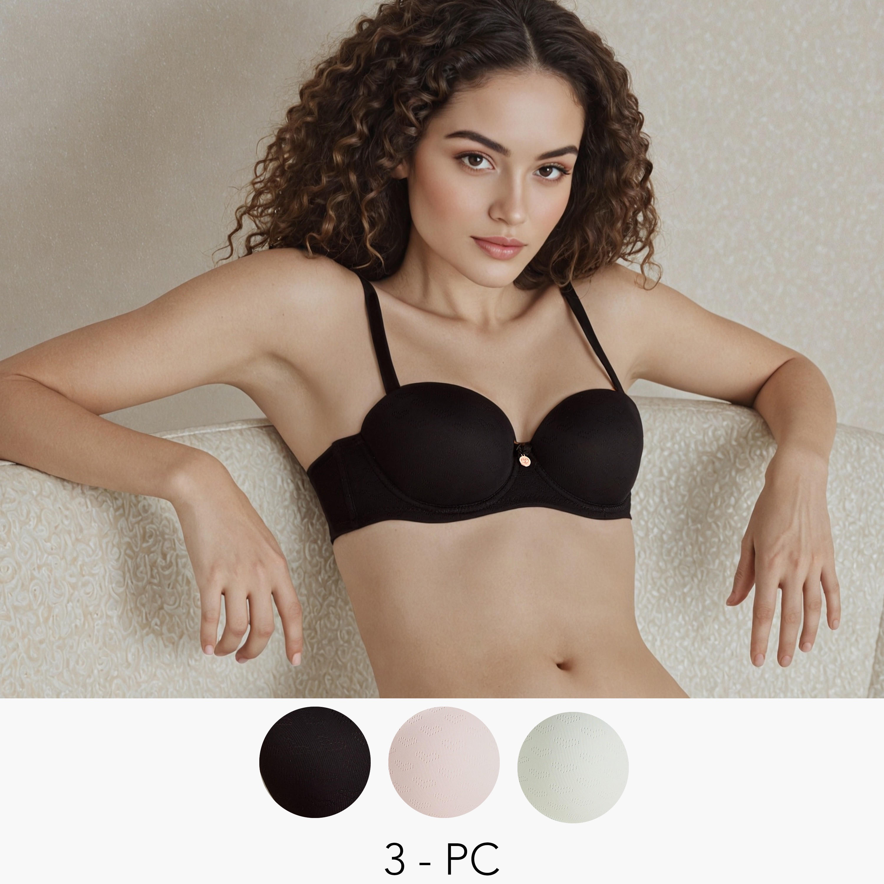 صدرية بالكونيت بزينة فيونكة - طقم من 3-women-clothing-lingerie-bras-image-8