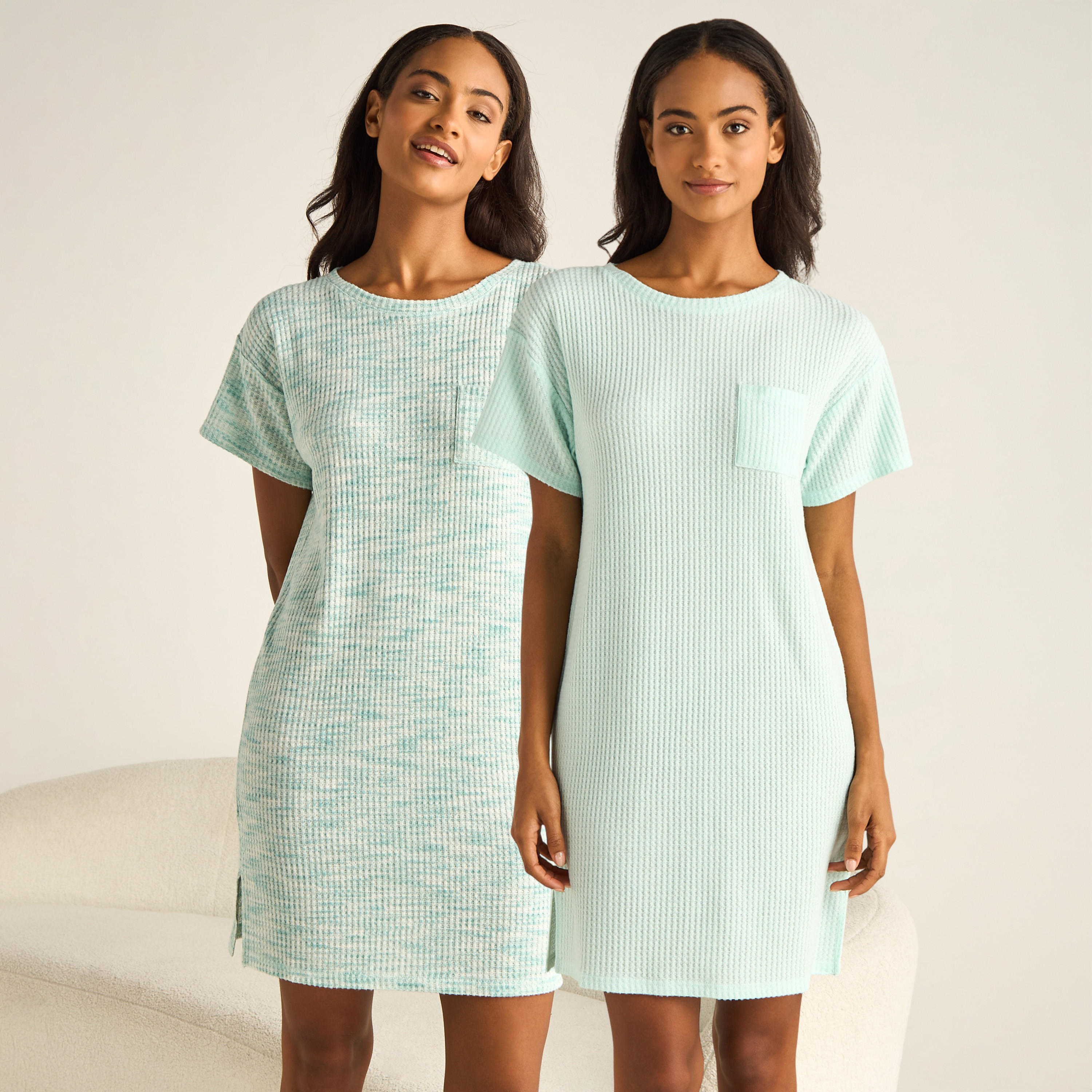قميص نوم بياقة مستديرة - طقم من 2-women-clothing-nightwear-nighties-image-1