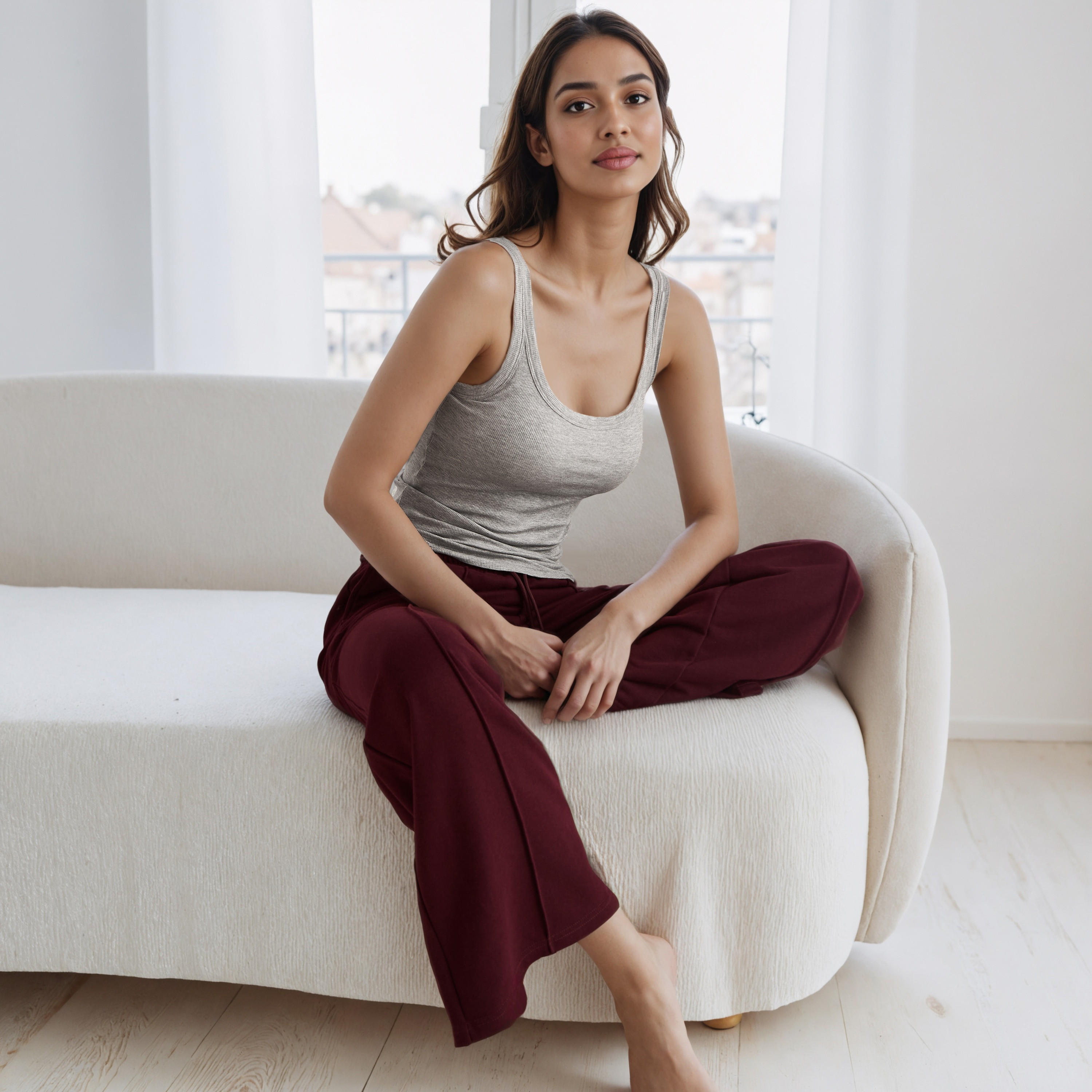 Ribbed Sleeveless Shaping Tank Top with Scoop Neck-women-clothing-lingerie-camisoles-image-5