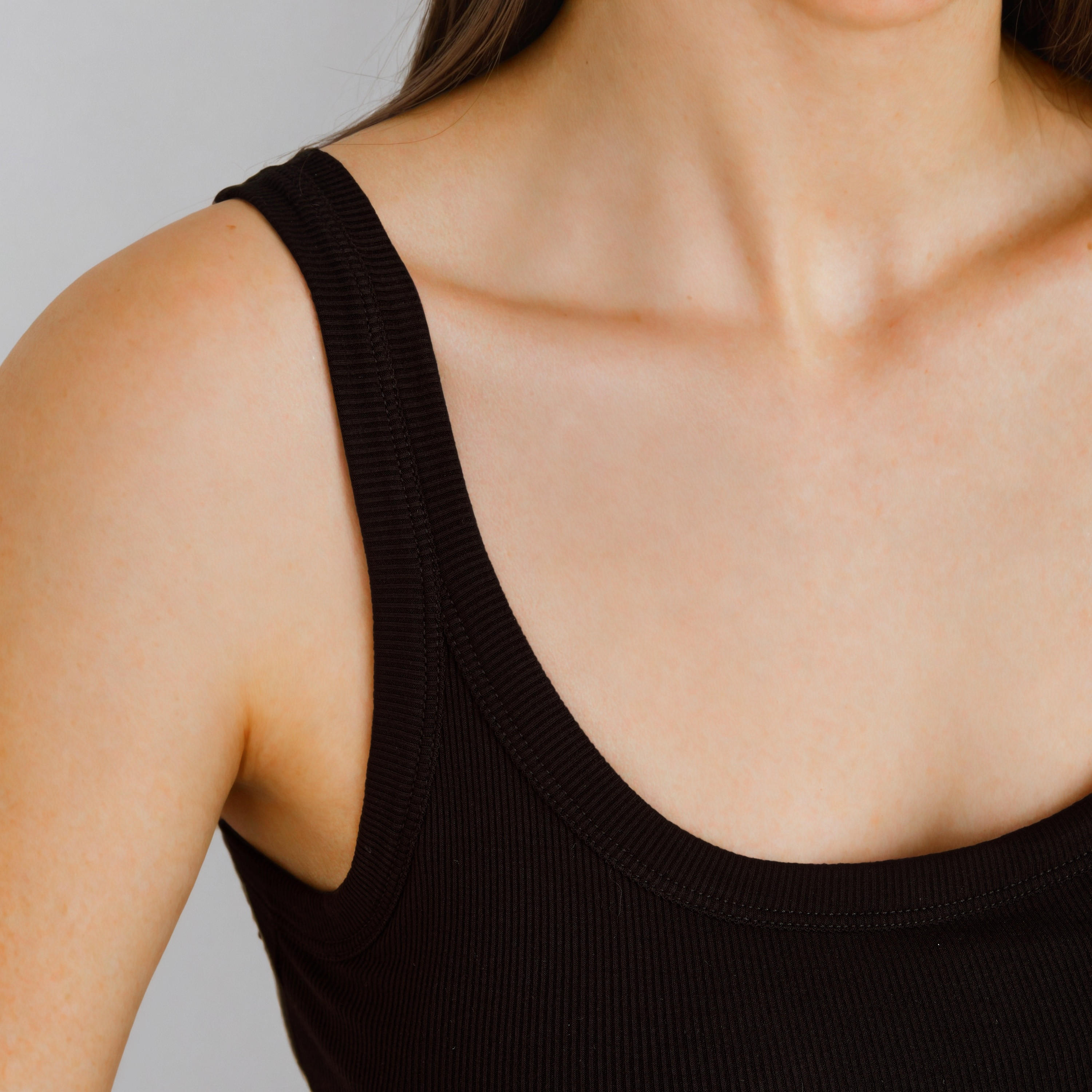 Ribbed Sleeveless Shaping Tank Top with Scoop Neck-women-clothing-tshirts-image-4