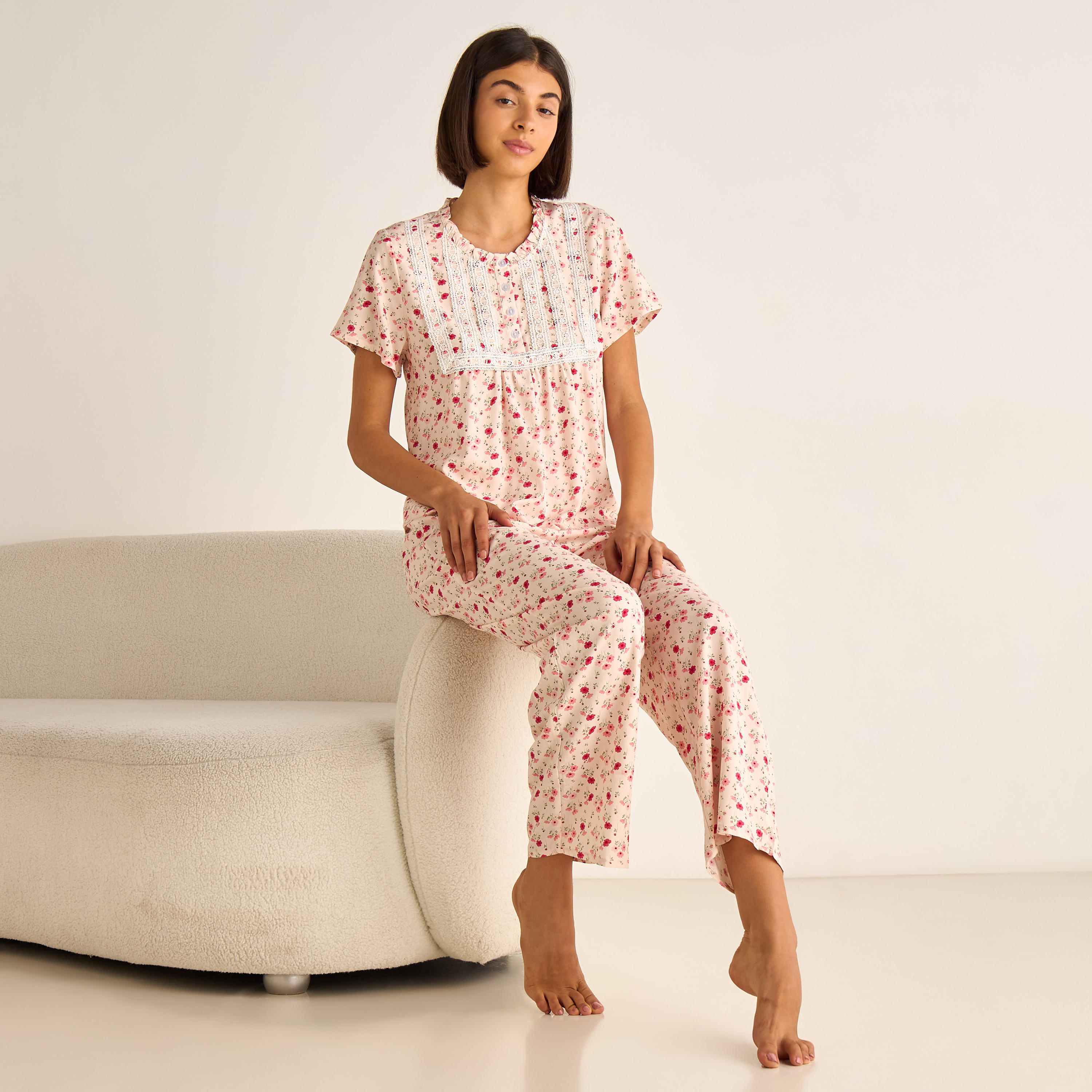 Pyjama Set Top and Trousers Rayon-women-clothing-nightwear-pyjamas-longsets-image-1