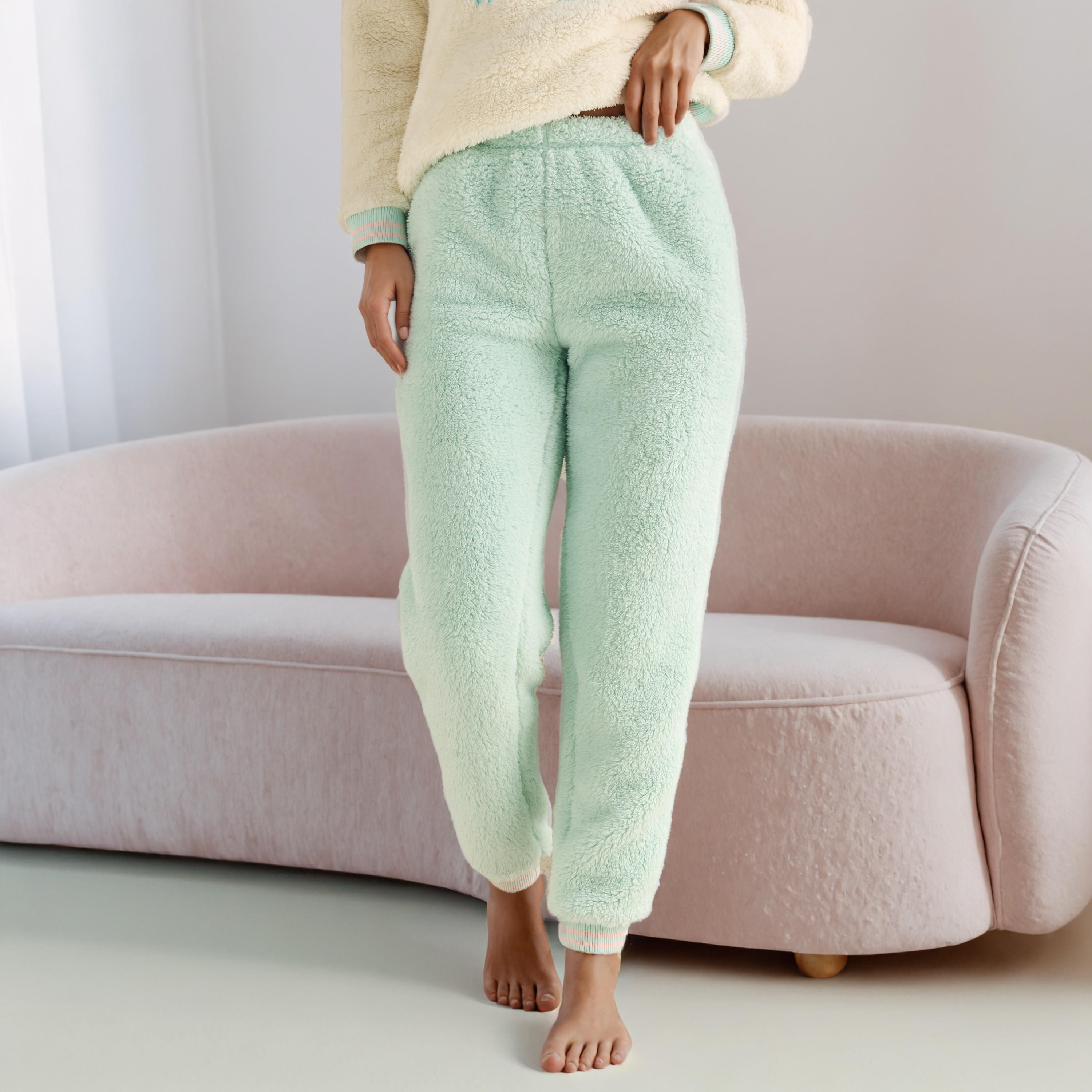Pyjama Set Stitch Embroidered T-shirt & Trousers-women-clothing-nightwear-pyjamas-longsets-image-4