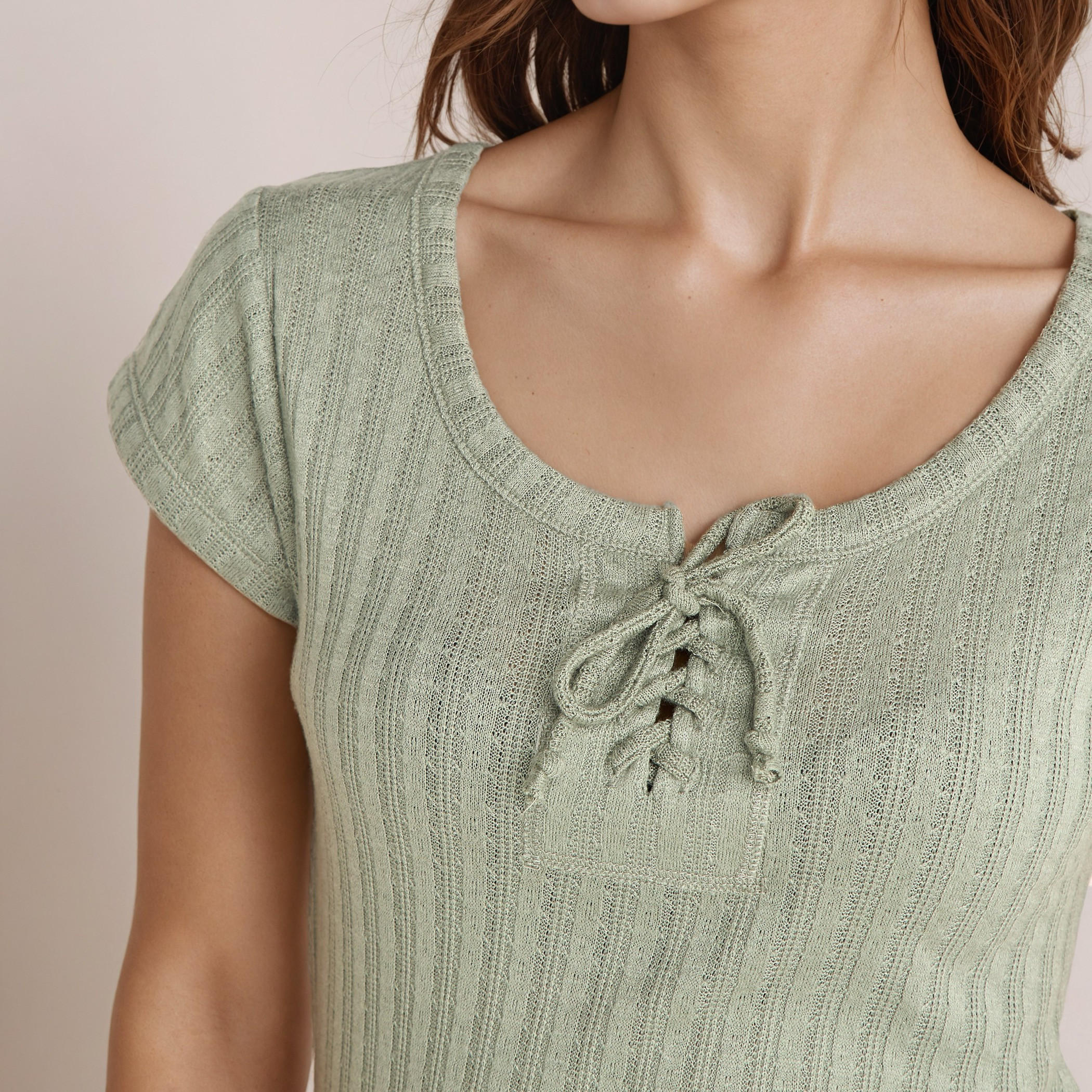 Nighty Viscose Blend with Tie-Up Neck-women-clothing-nightwear-nighties-image-4
