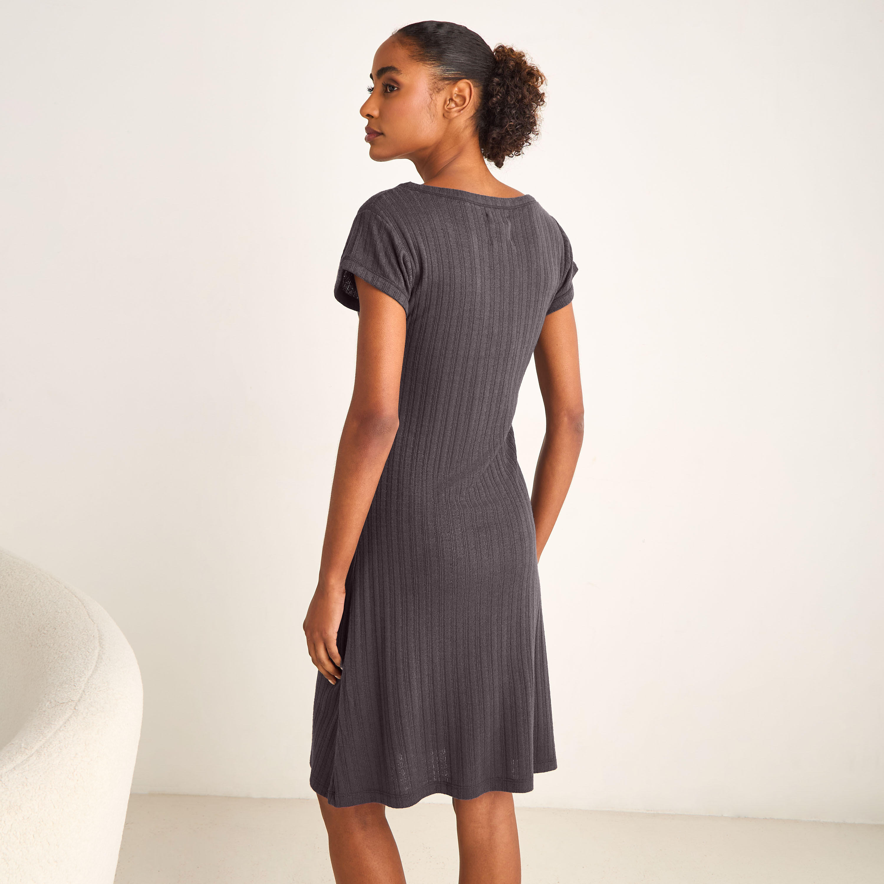 Nighty Viscose Blend with Tie-Up Neck-women-clothing-nightwear-nighties-image-3