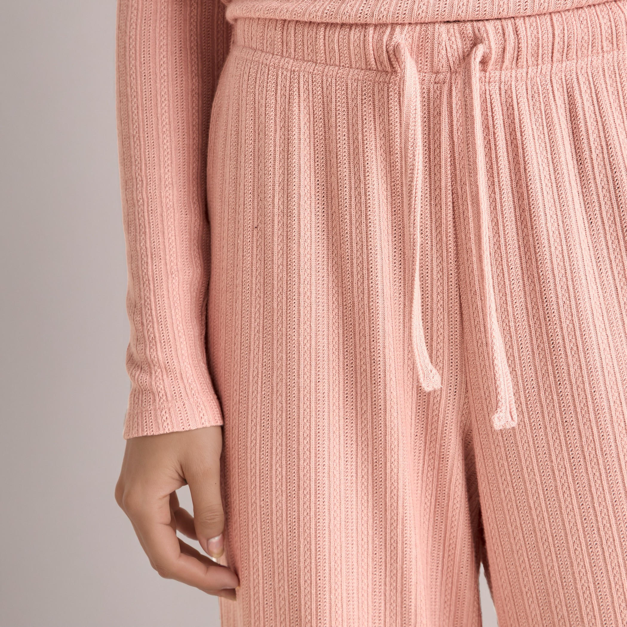 Pyjama Set Textured Top & Trousers Polyester Blend-women-clothing-nightwear-pyjamas-longsets-image-6