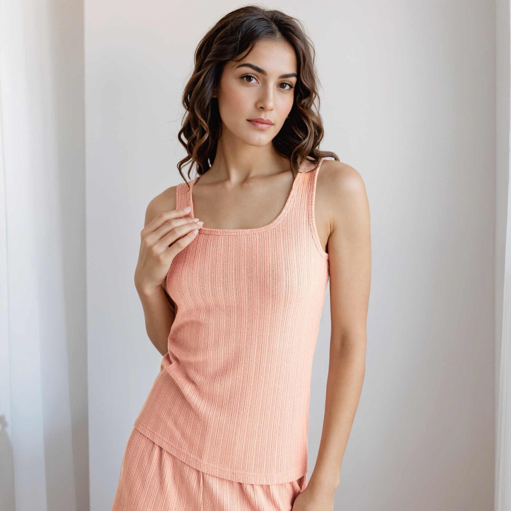Pyjama Short Set Sleeveless Top and Shorts-women-clothing-nightwear-pyjamas-shortsets-image-2