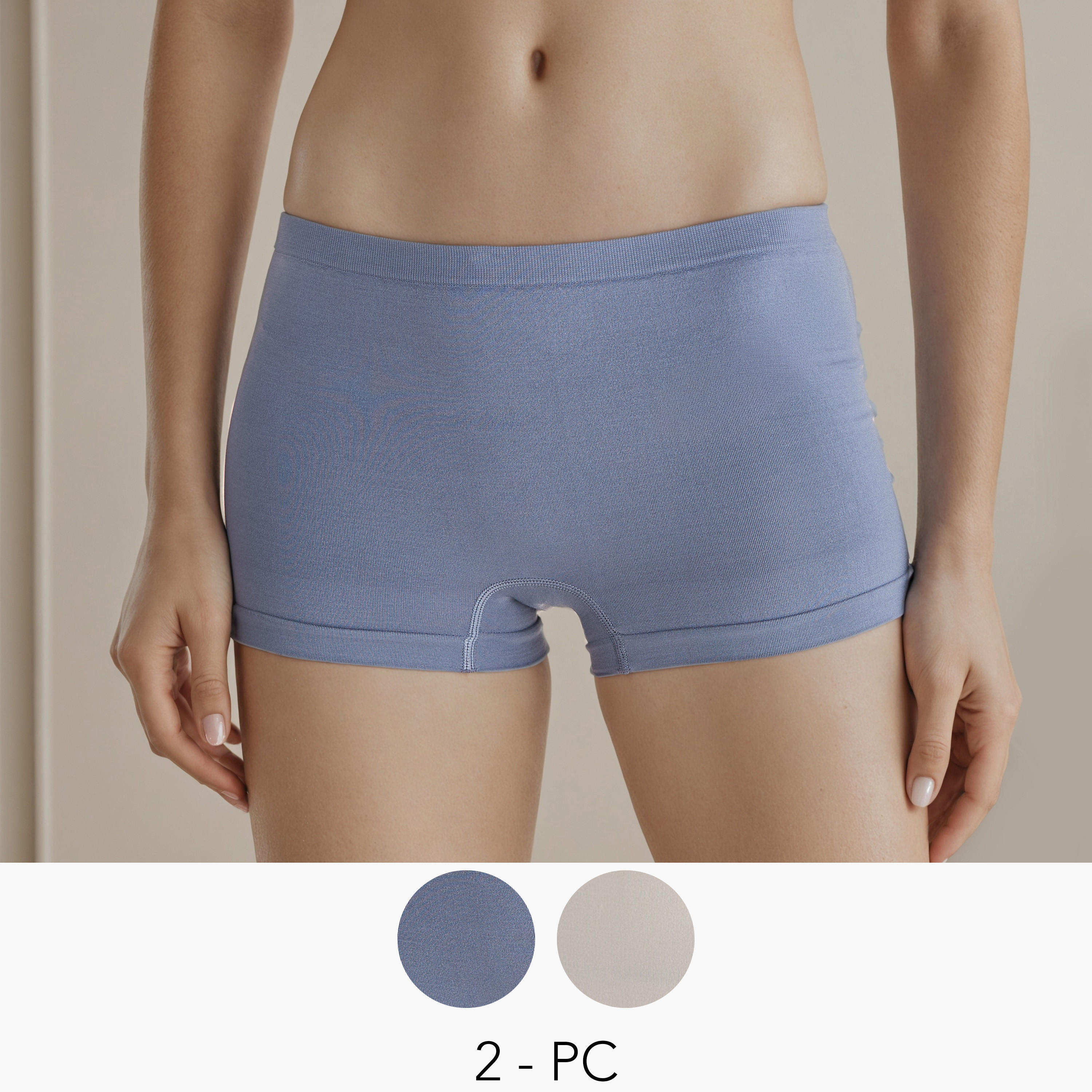 طقم من 2 - سراويل بوكسر داخلية بدوذن درزات-women-clothing-lingerie-panties-image-5