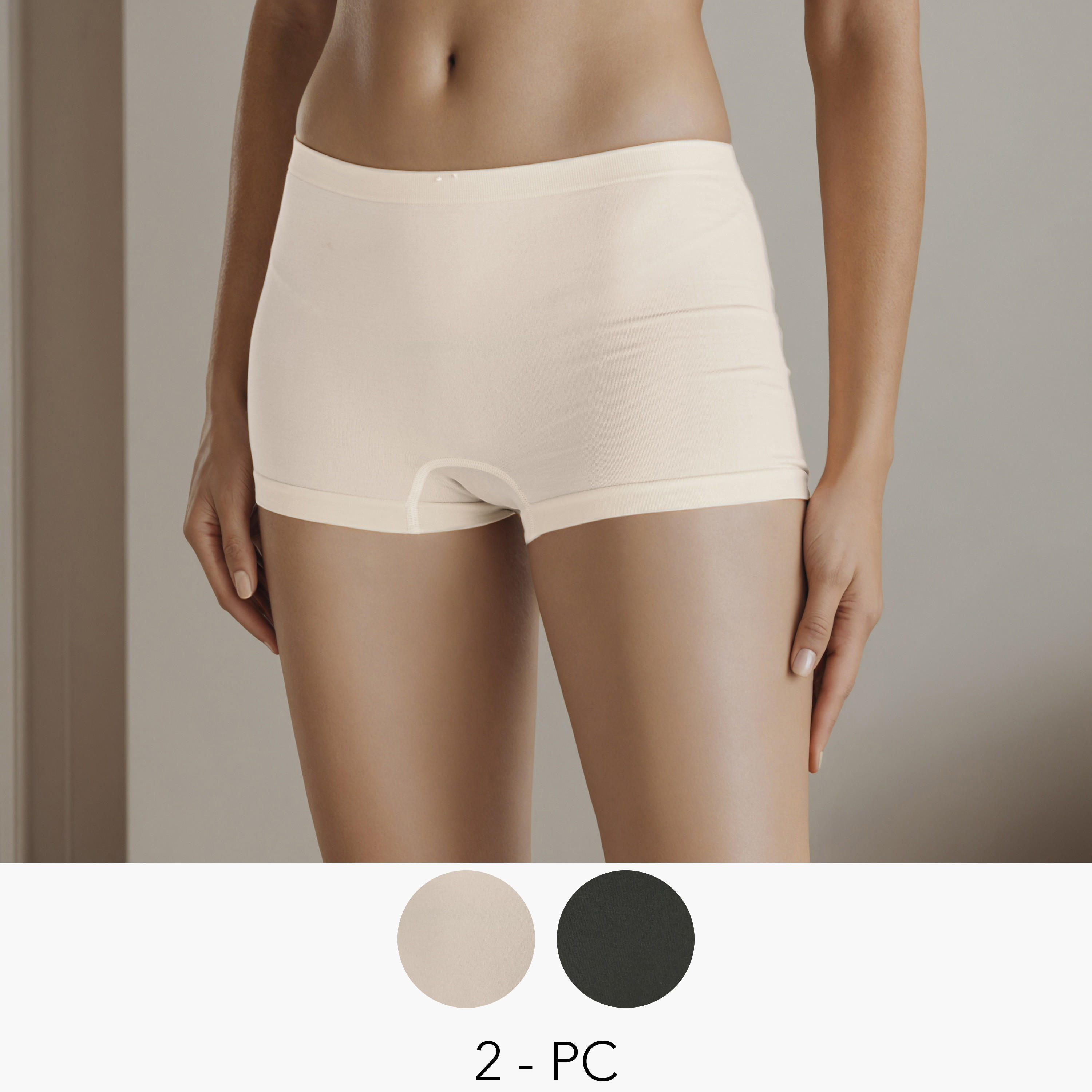 Set of 2 - Seamless Boxer Briefs-women-clothing-lingerie-panties-image-1