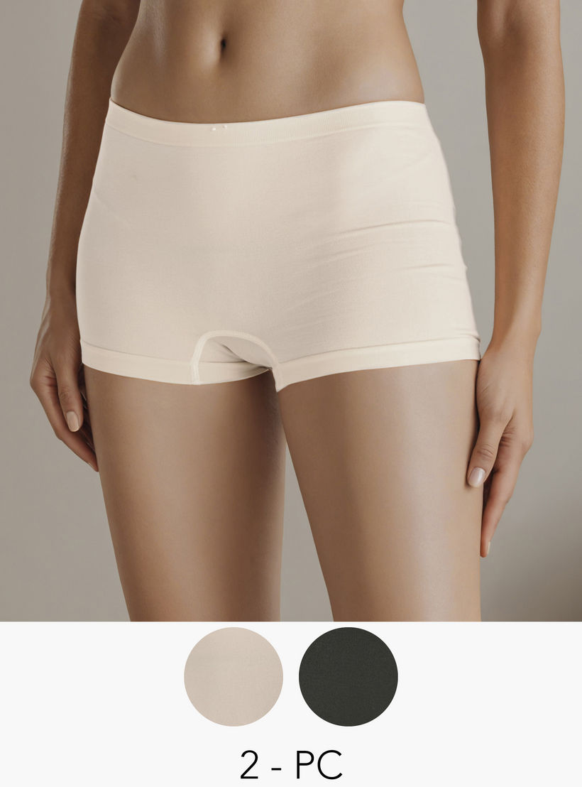Set of 2 - Seamless Boxer Briefs-women-clothing-lingerie-panties-image-1