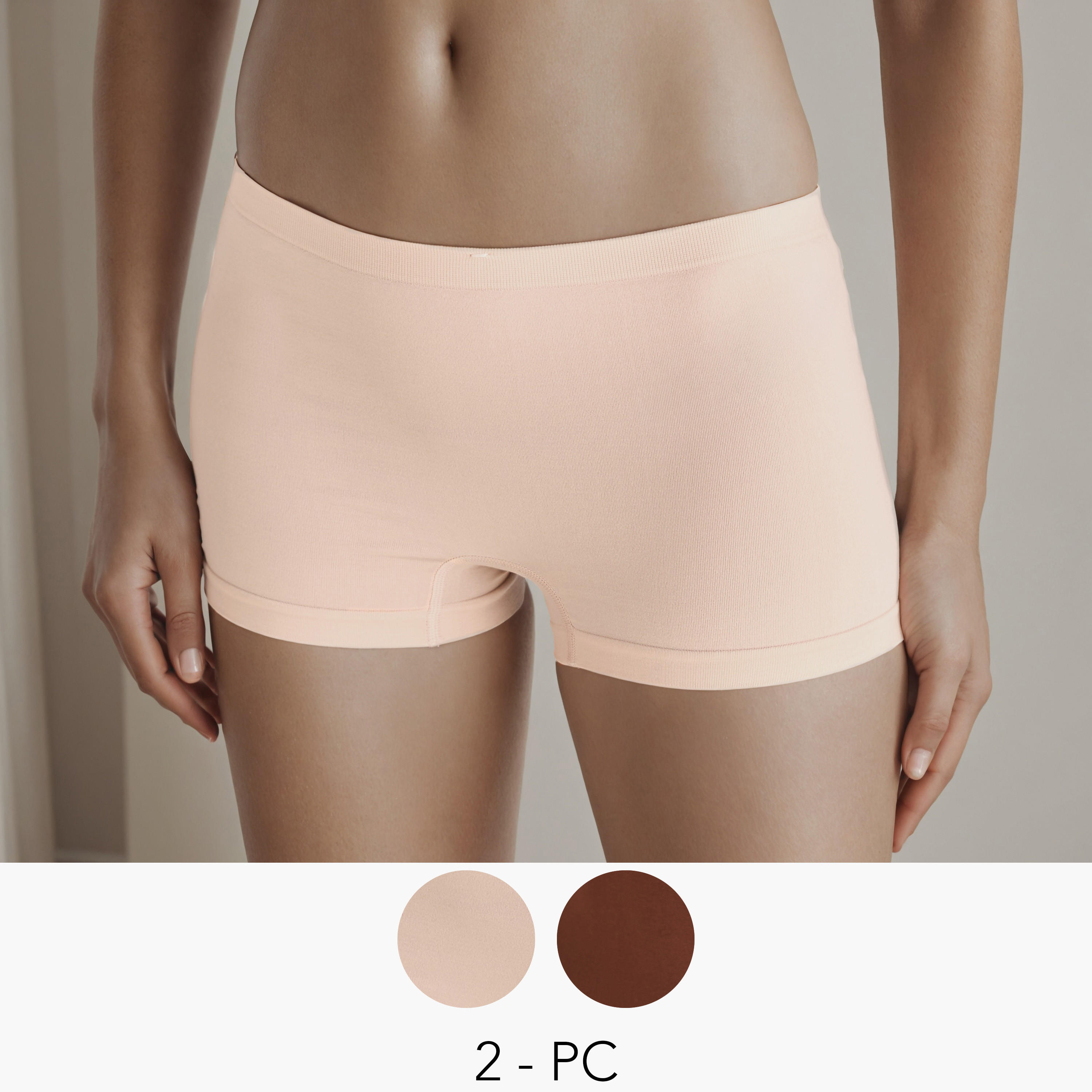 طقم من 2 - سراويل بوكسر داخلية بدوذن درزات-women-clothing-lingerie-panties-image-1