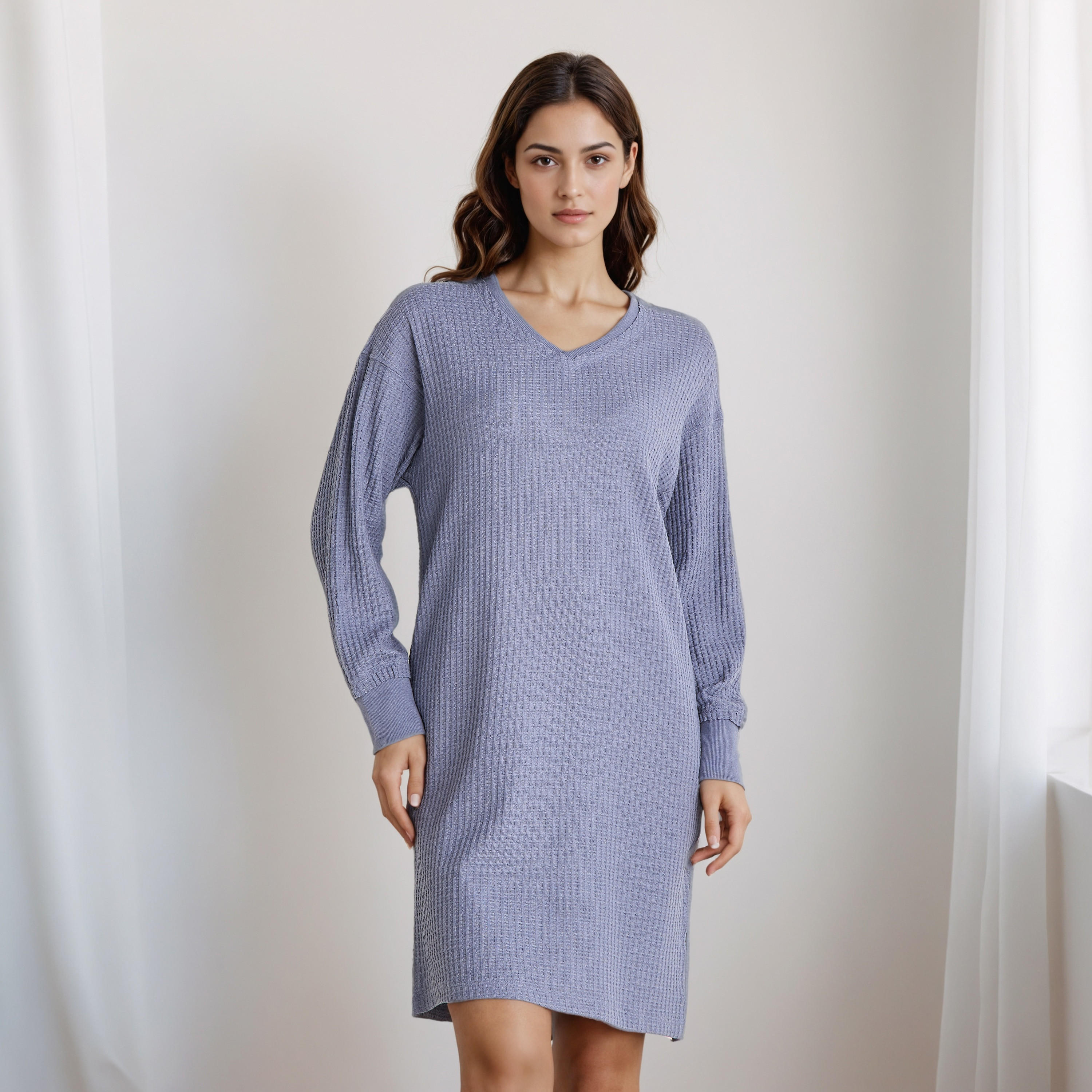 فستان نوم برقبة V-women-clothing-nightwear-nighties-image-6