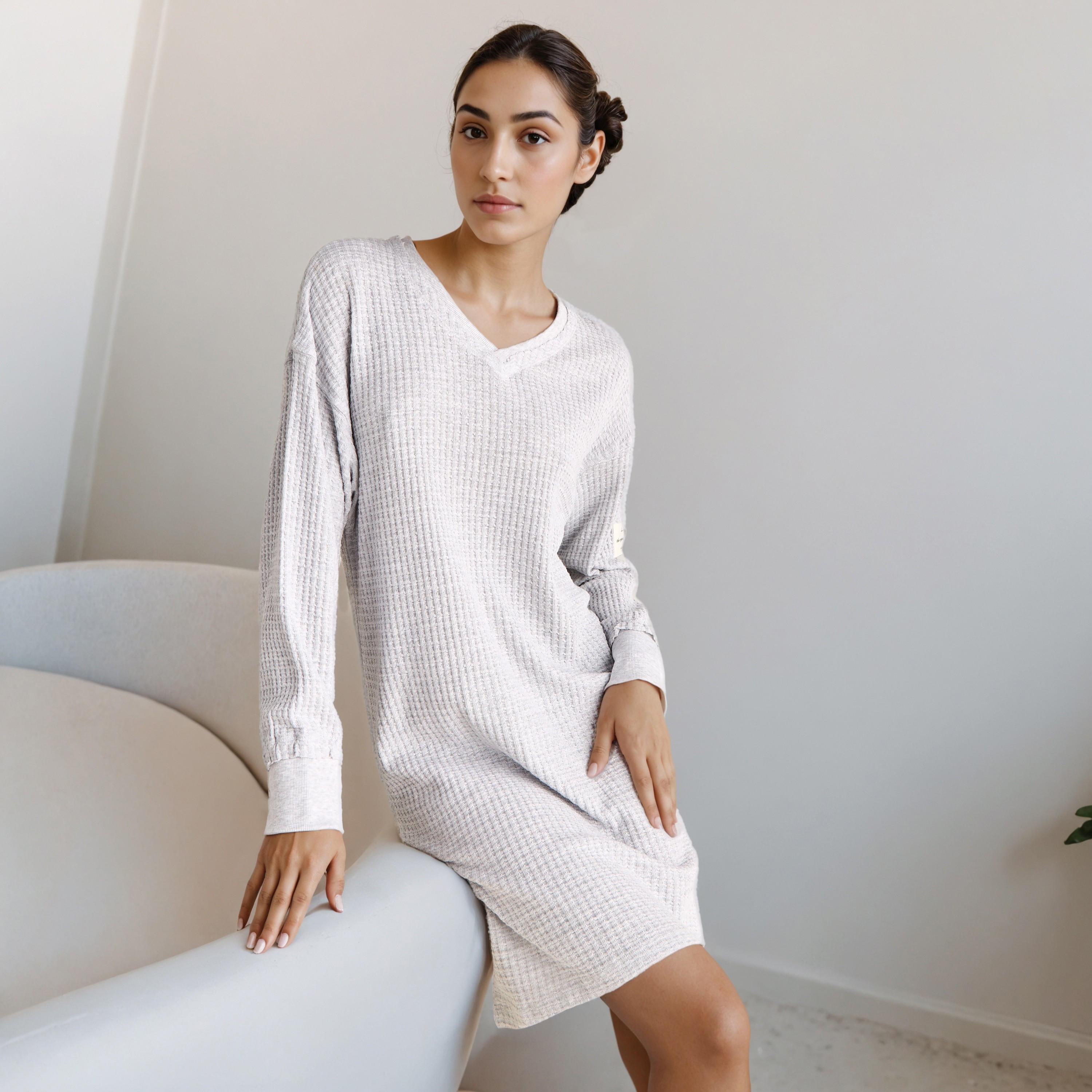 Nighty with V-neck-women-clothing-nightwear-nighties-image-4