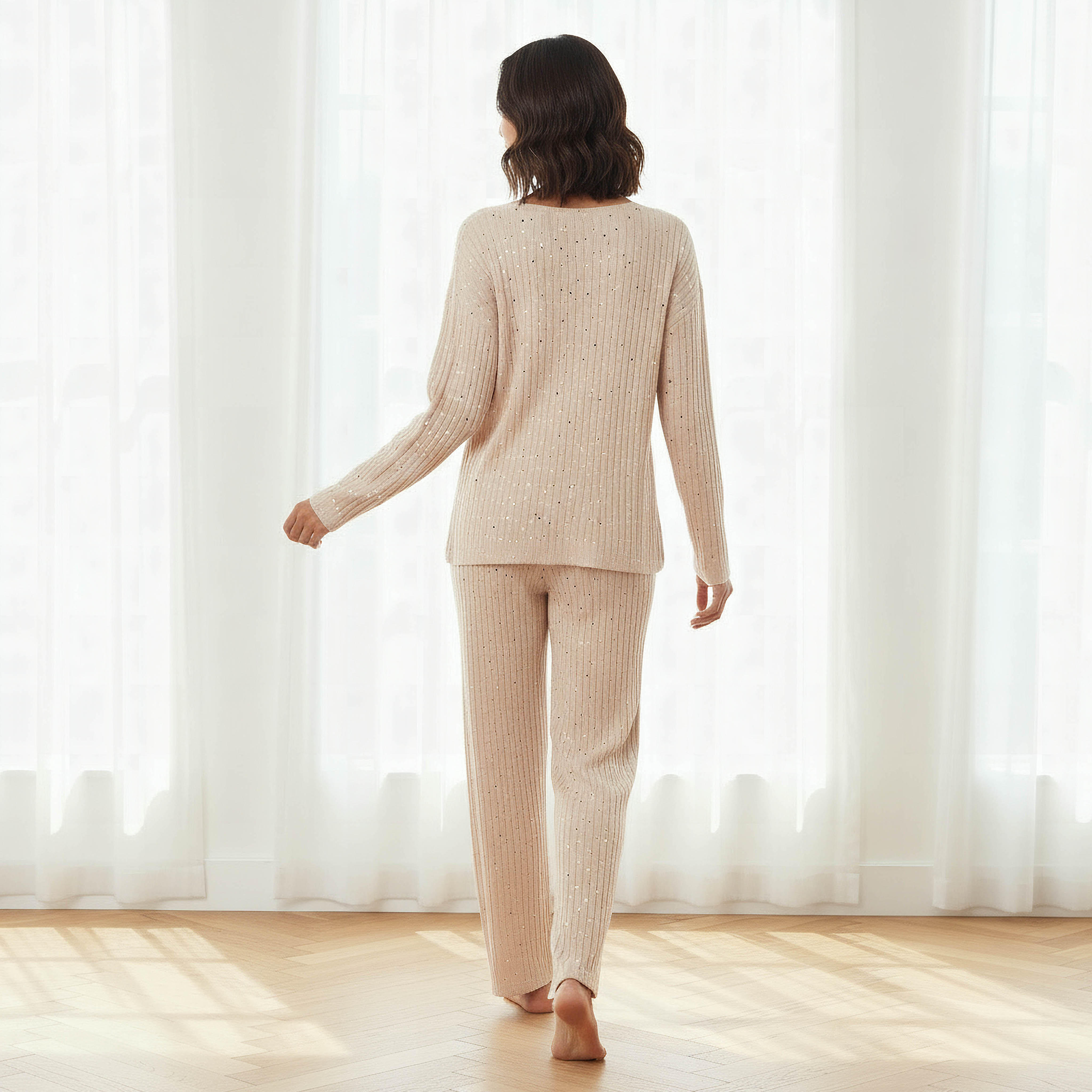 Pyjama Set Ribbed Top & Trousers-women-clothing-nightwear-pyjamas-longsets-image-3