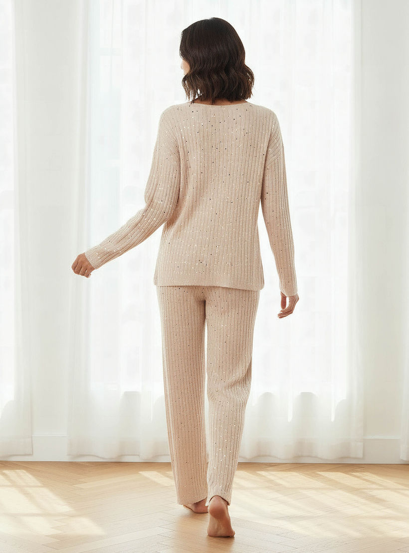 Pyjama Set Ribbed Top & Trousers-women-clothing-nightwear-pyjamas-longsets-image-3