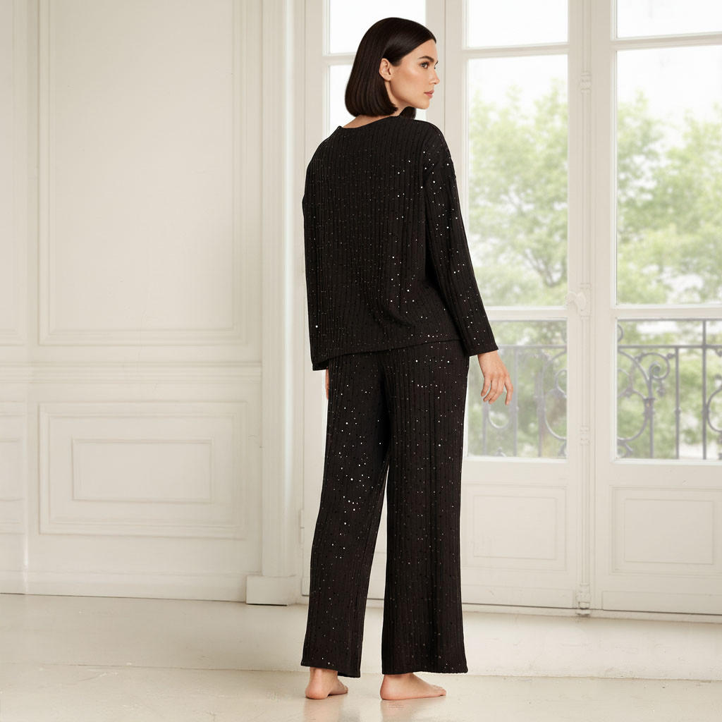 Pyjama Set Ribbed Top & Trousers-women-clothing-nightwear-pyjamas-longsets-image-3