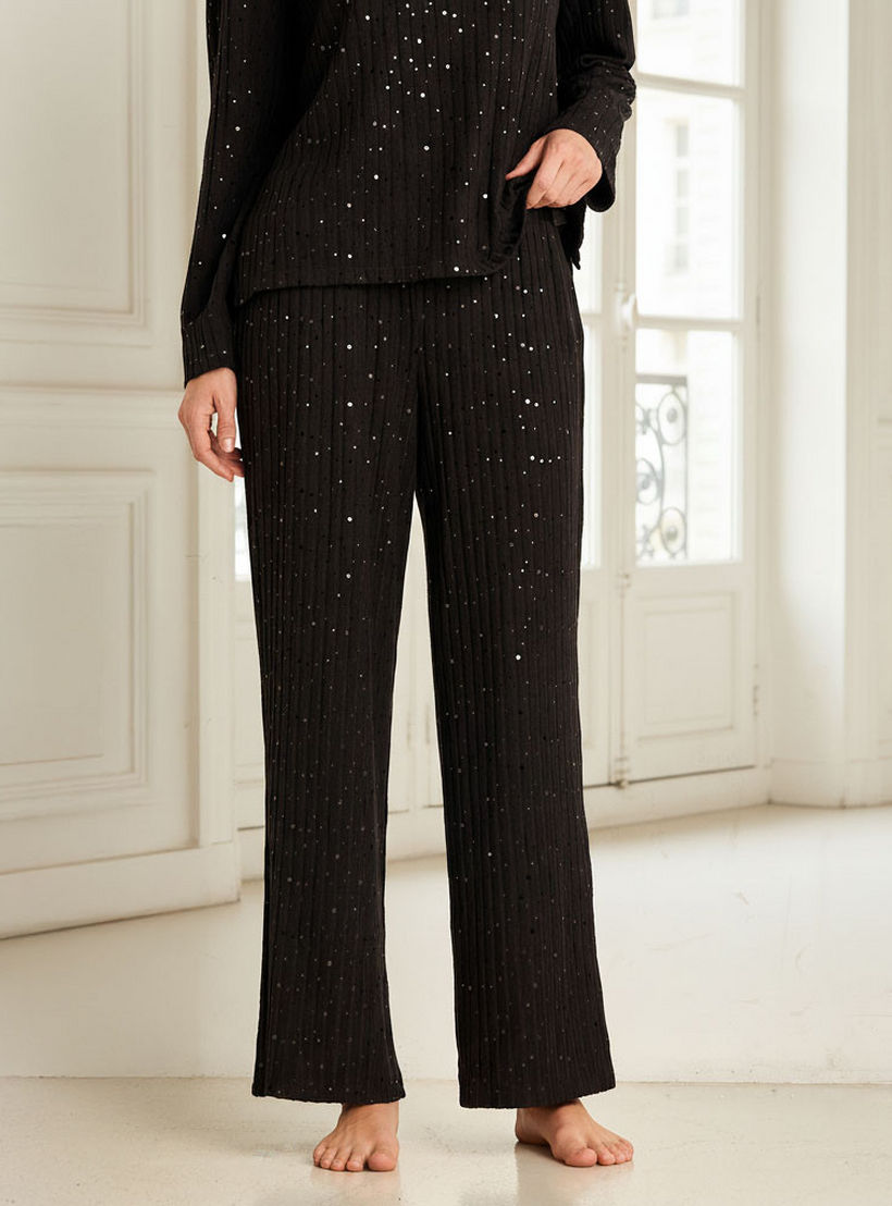 Pyjama Set Ribbed Top & Trousers-women-clothing-nightwear-pyjamas-longsets-image-4