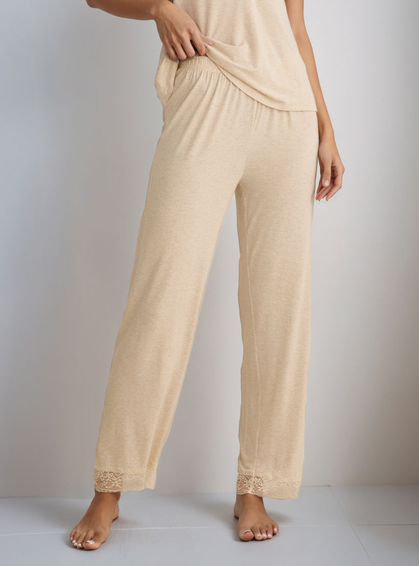 Pyjama Set Lace Trim Top & Trousers-women-clothing-nightwear-pyjamas-longsets-image-4