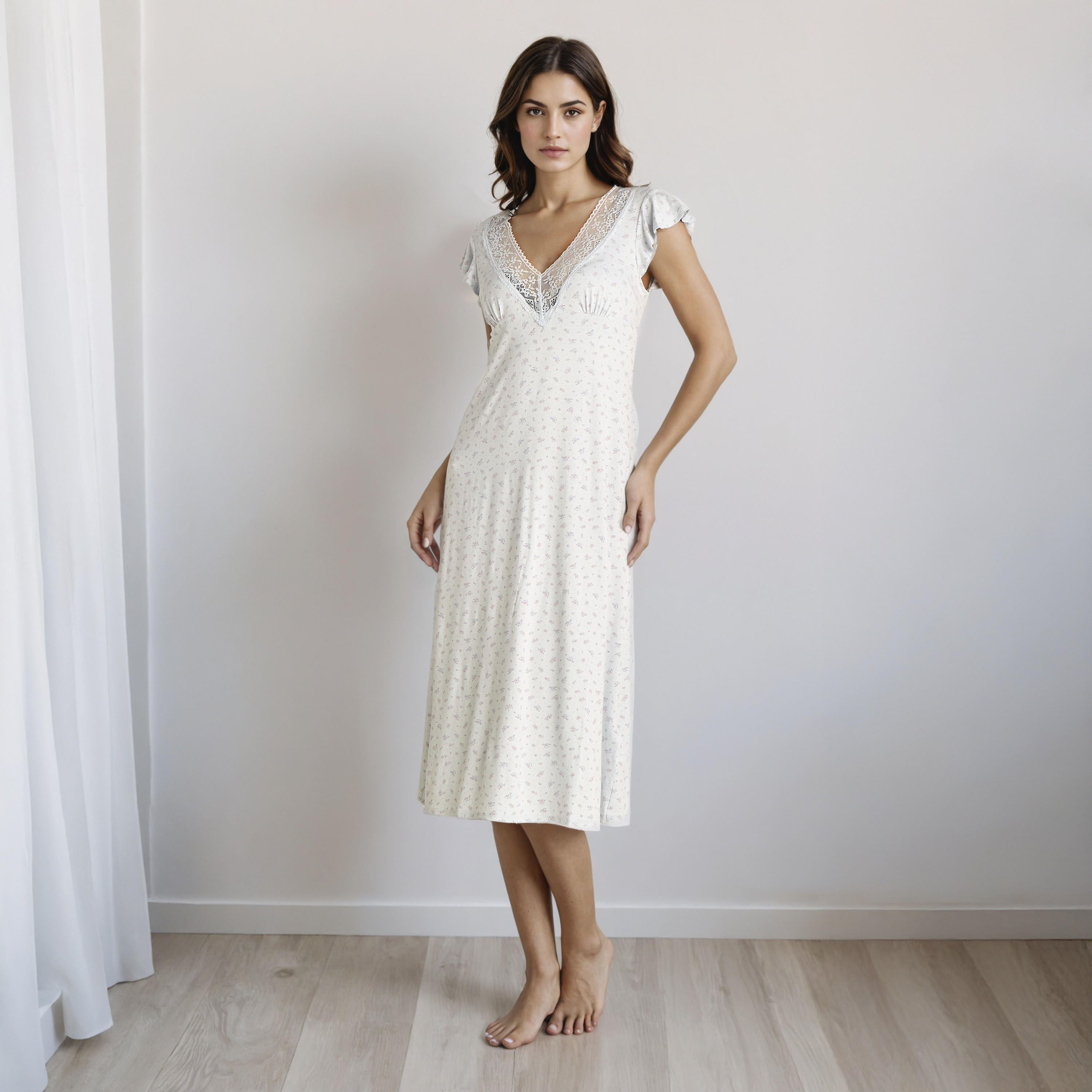 Nighty Midi with V-neck-women-clothing-nightwear-nighties-image-5