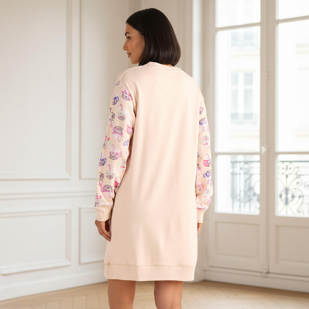 Sleepshirt Long Sleeves with Angel Print-women-clothing-nightwear-nighties-image-3