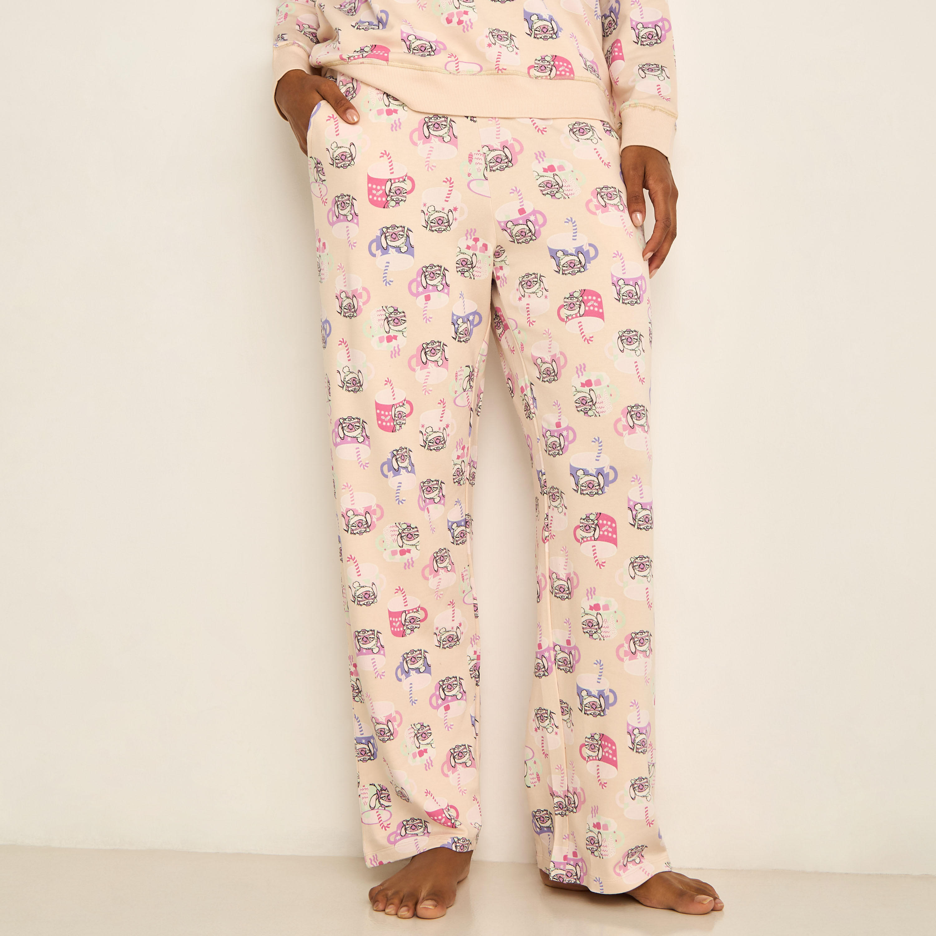 Pyjama Set T-shirt & Trousers Viscose Blend-women-clothing-nightwear-pyjamas-longsets-image-4