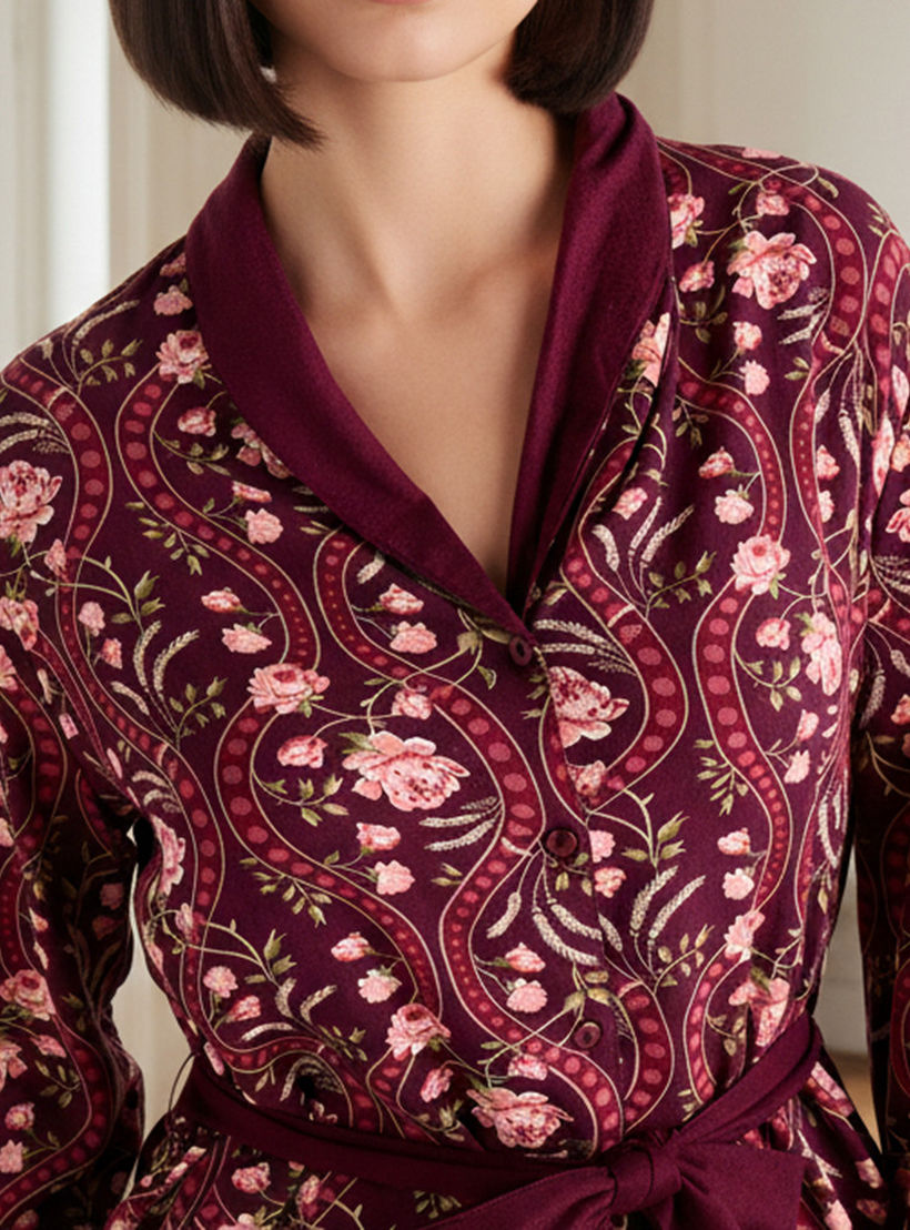 Pyjama Set Shirt & Trousers Viscose-women-clothing-nightwear-pyjamas-longsets-image-5