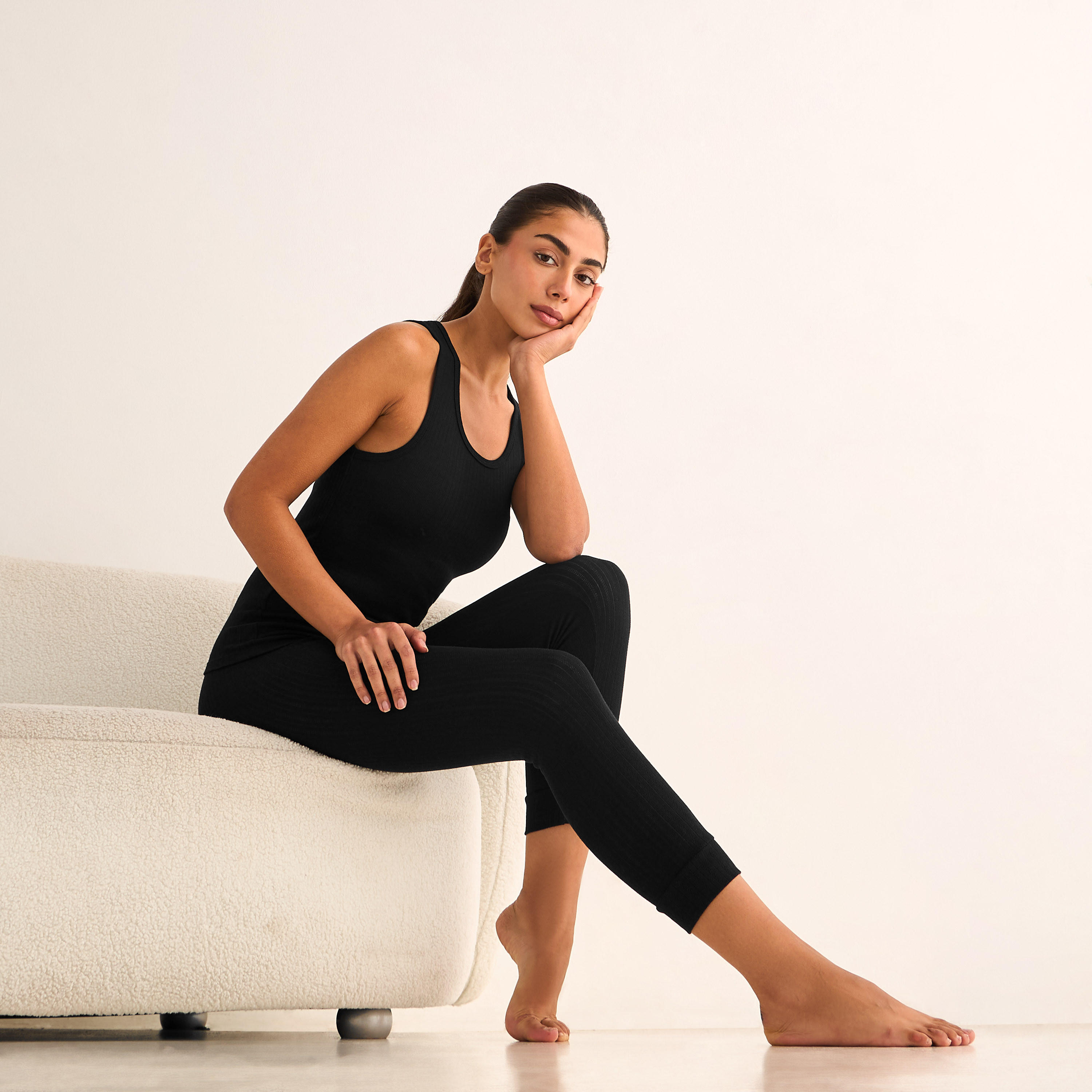 Thermal Leggings Elasticated Waist Cotton Blend-women-clothing-lingerie-thermals-image-2