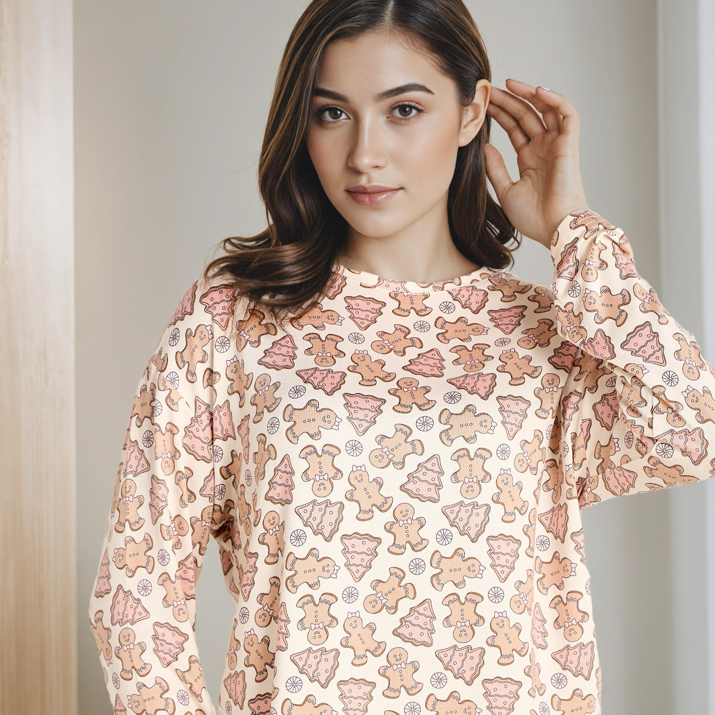 Pyjama Set T-shirt & Trousers-women-clothing-nightwear-pyjamas-longsets-image-5