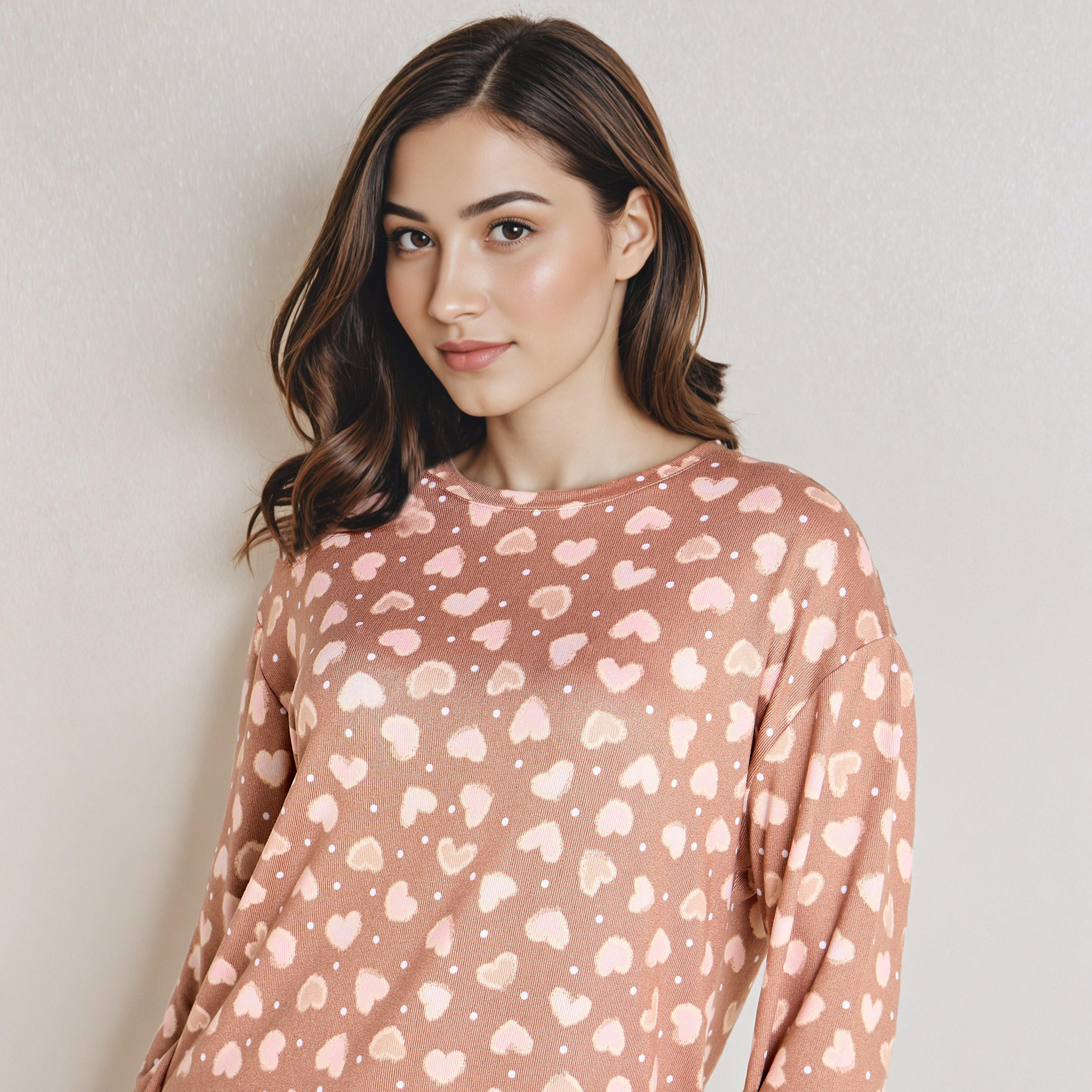 Pyjama Set T-shirt & Trousers-women-clothing-nightwear-pyjamas-longsets-image-5