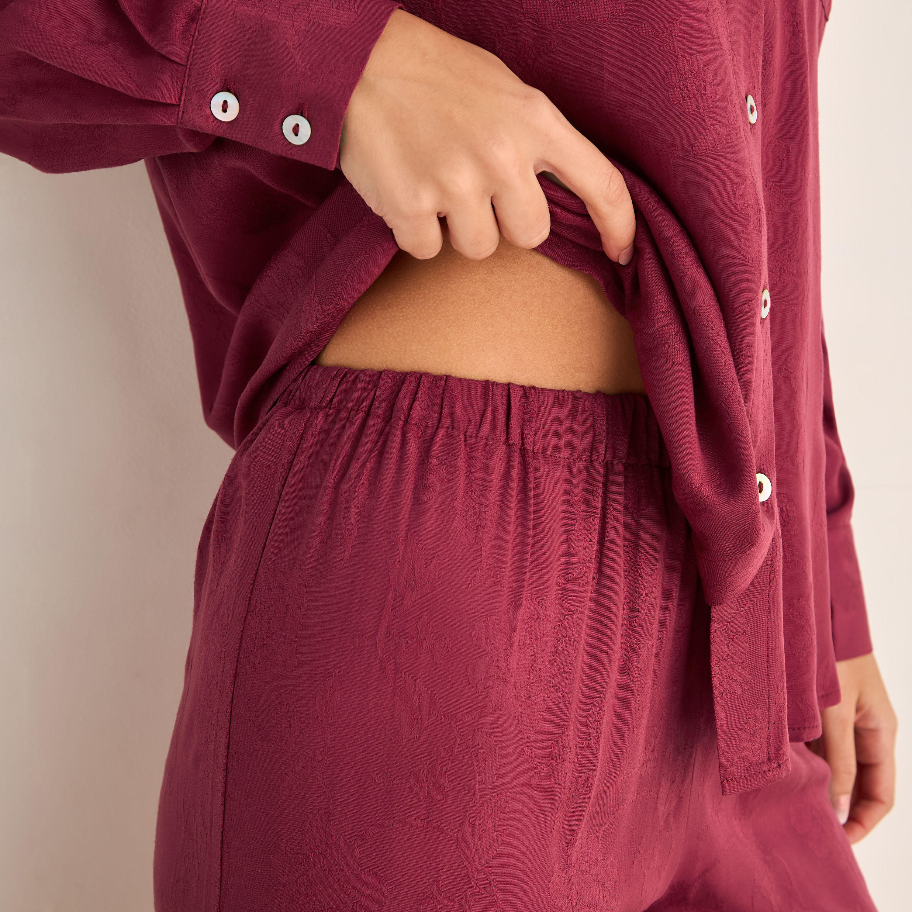 Pyjama Set Shirt Style & Trousers Viscose-women-clothing-nightwear-pyjamas-longsets-image-5