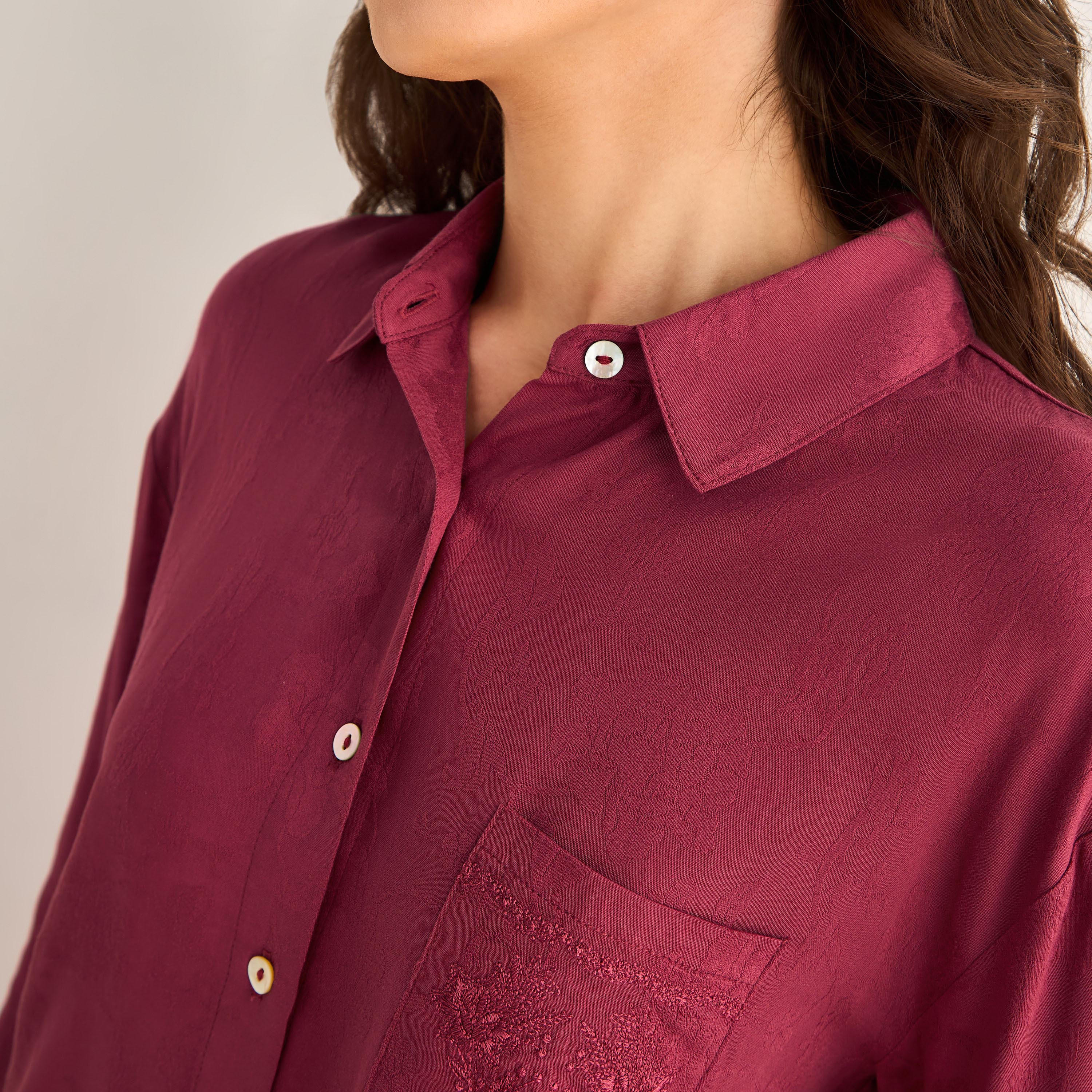 طقم بيجاما قميص وبنطلون فيسكوز-women-clothing-nightwear-pyjamas-longsets-image-6