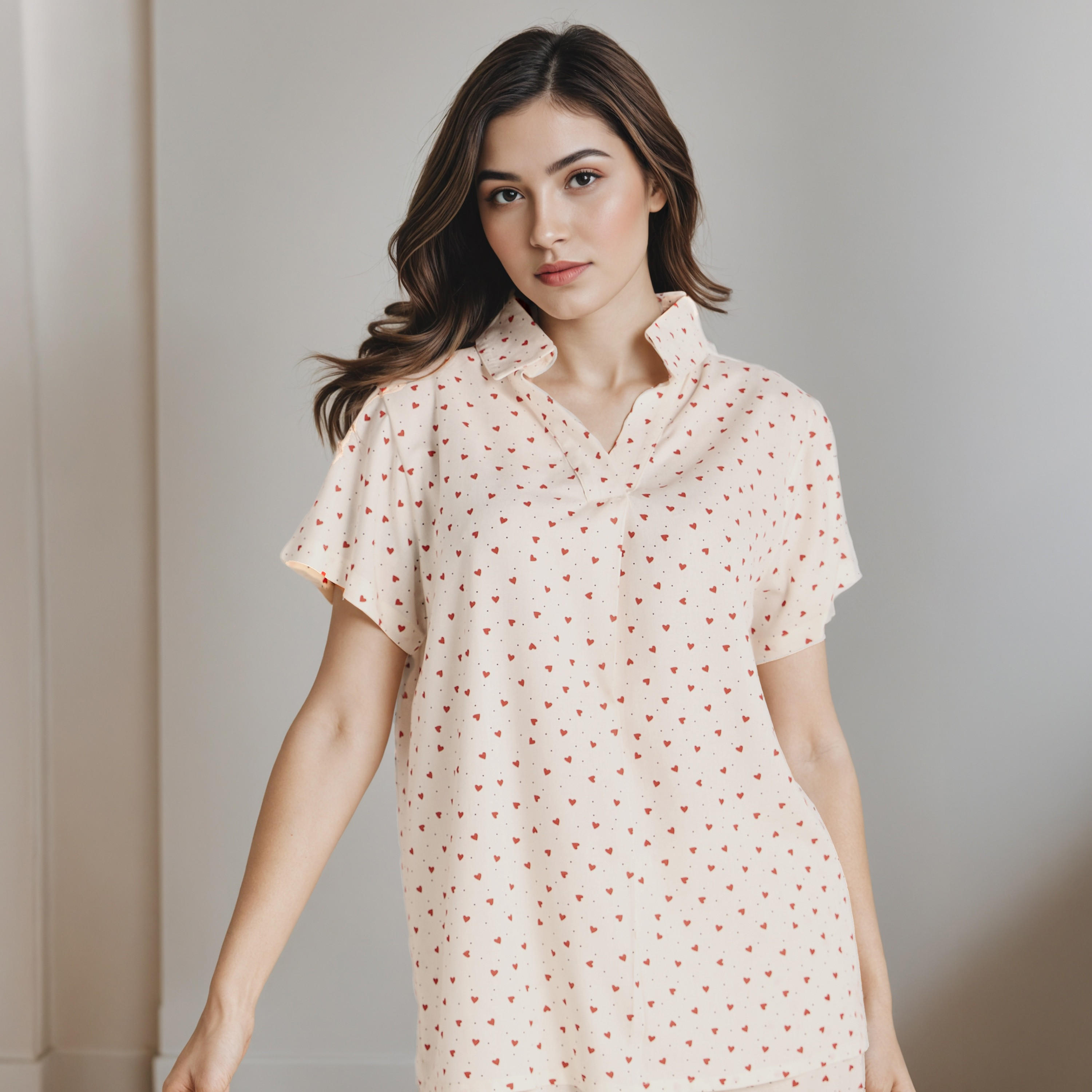 طقم قميص وبنطلون بيجاما فيسكوز-women-clothing-nightwear-pyjamas-longsets-image-2