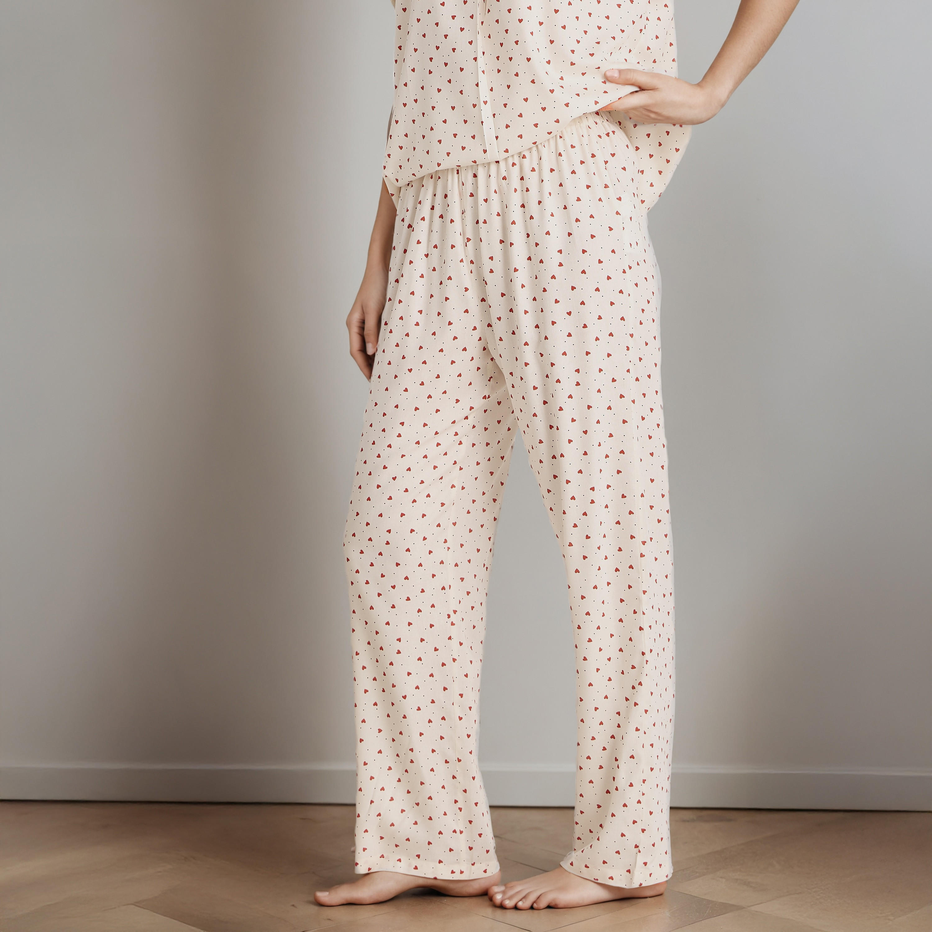 طقم قميص وبنطلون بيجاما فيسكوز-women-clothing-nightwear-pyjamas-longsets-image-3