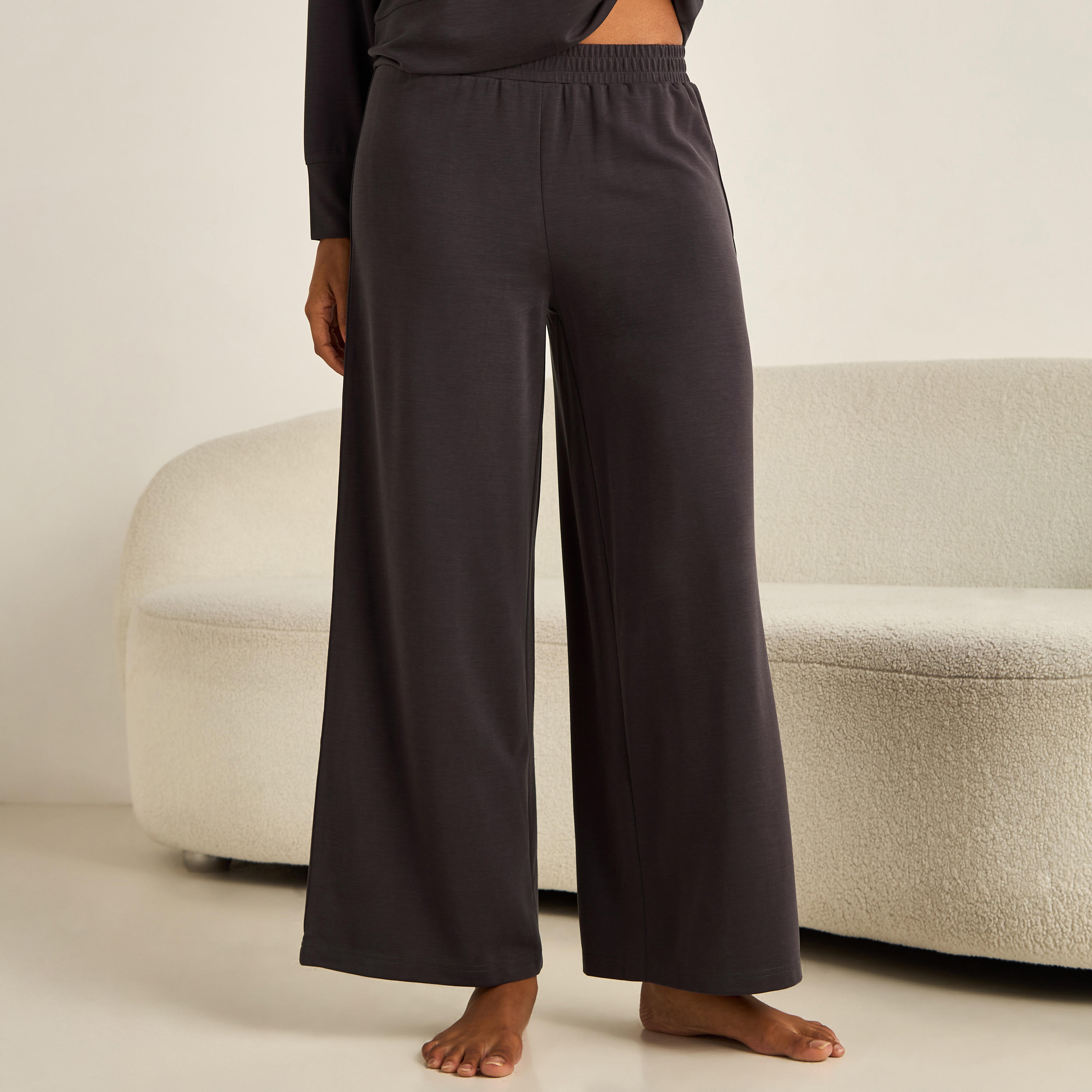Pyjama Set Collared T-shirt & Trousers-women-clothing-nightwear-pyjamas-longsets-image-4