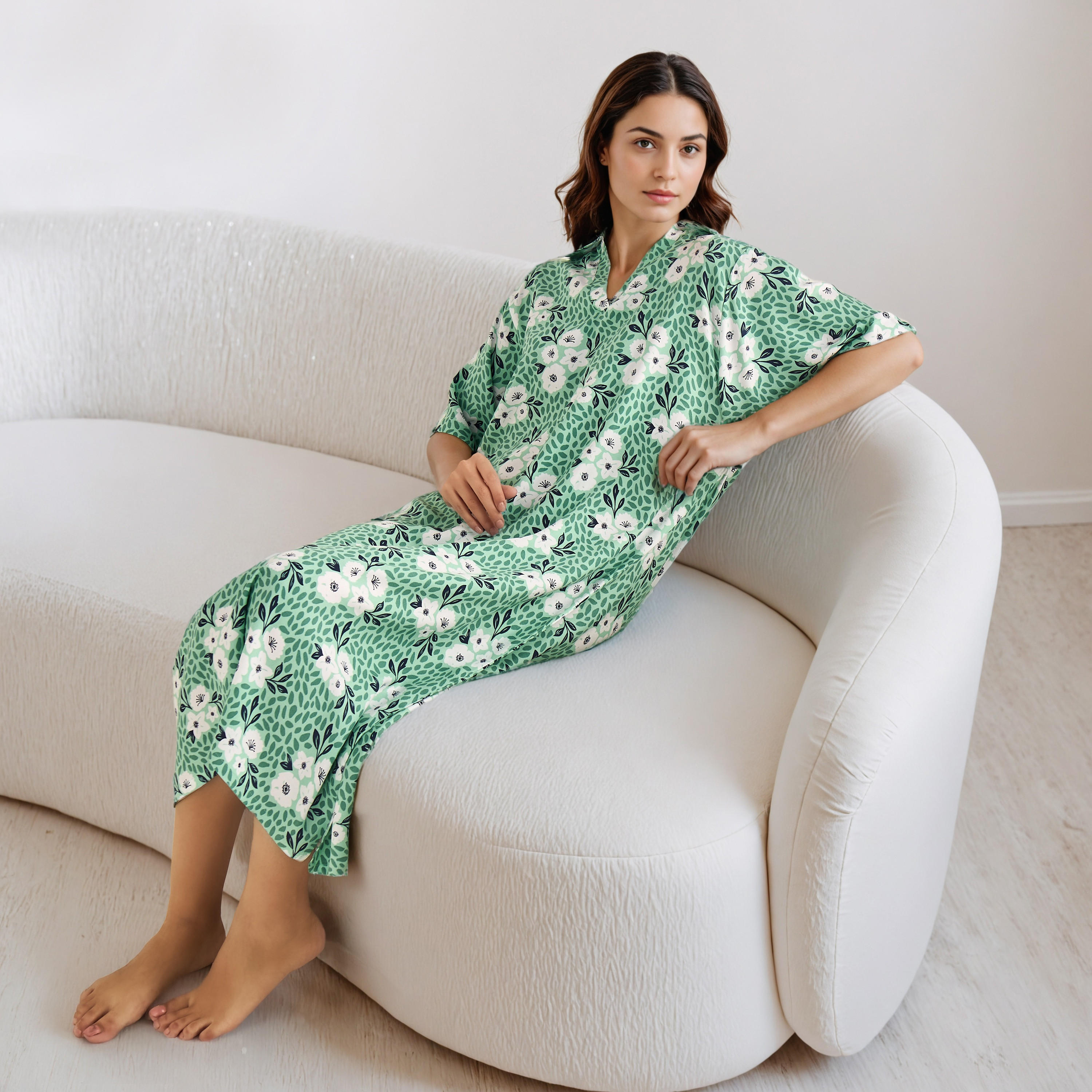 Nighty Viscose with Collar - Set of 2-women-clothing-nightwear-nighties-image-2