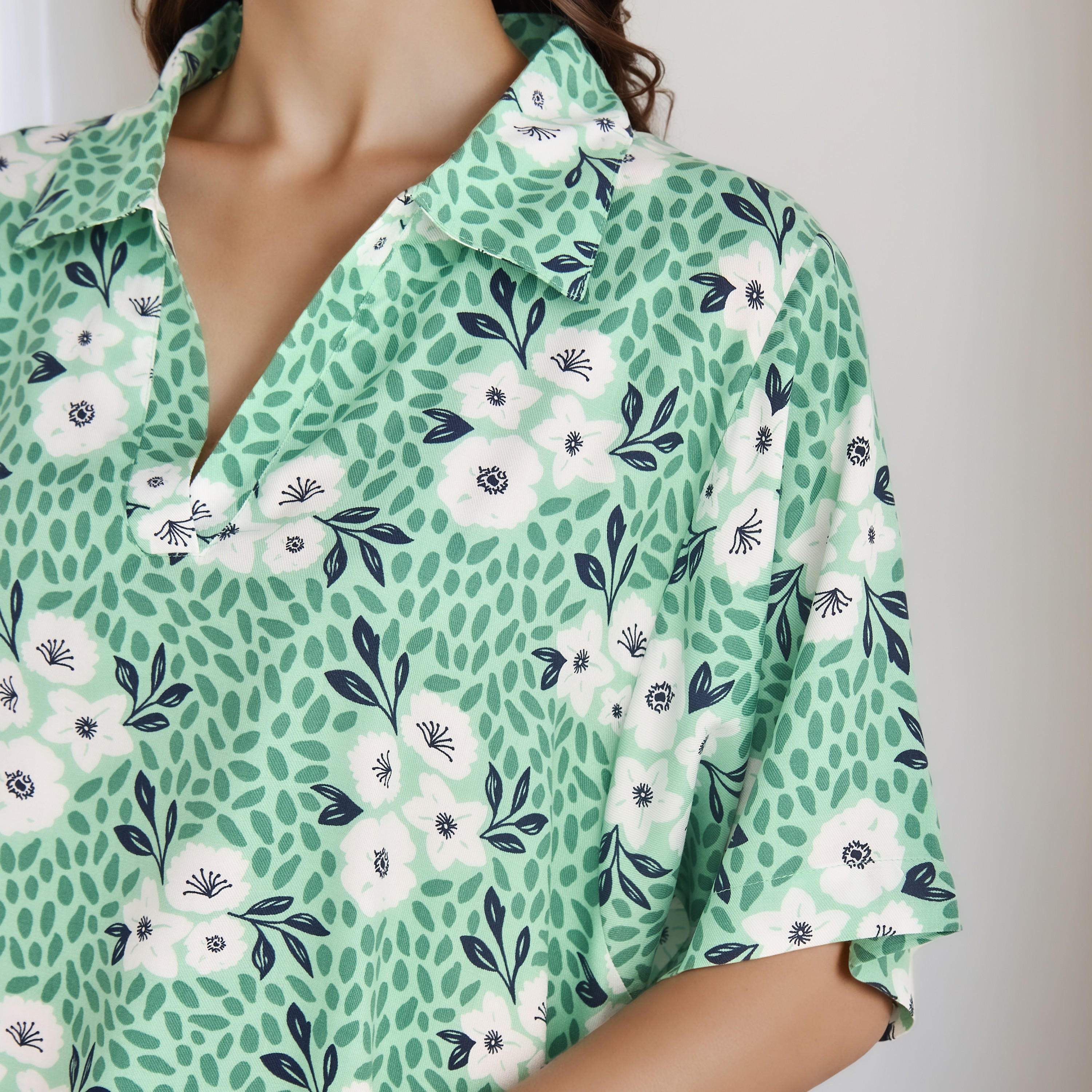 Nighty Viscose with Collar - Set of 2-women-clothing-nightwear-nighties-image-4