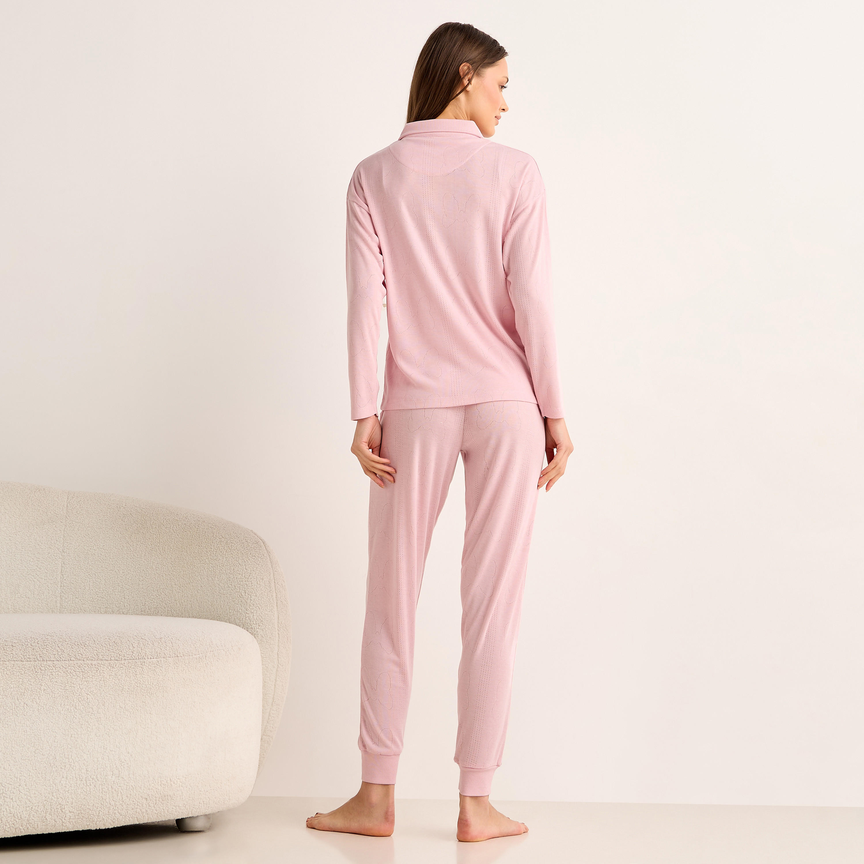 Pyjama Set Polo T-shirt and Joggers-women-clothing-nightwear-pyjamas-longsets-image-4