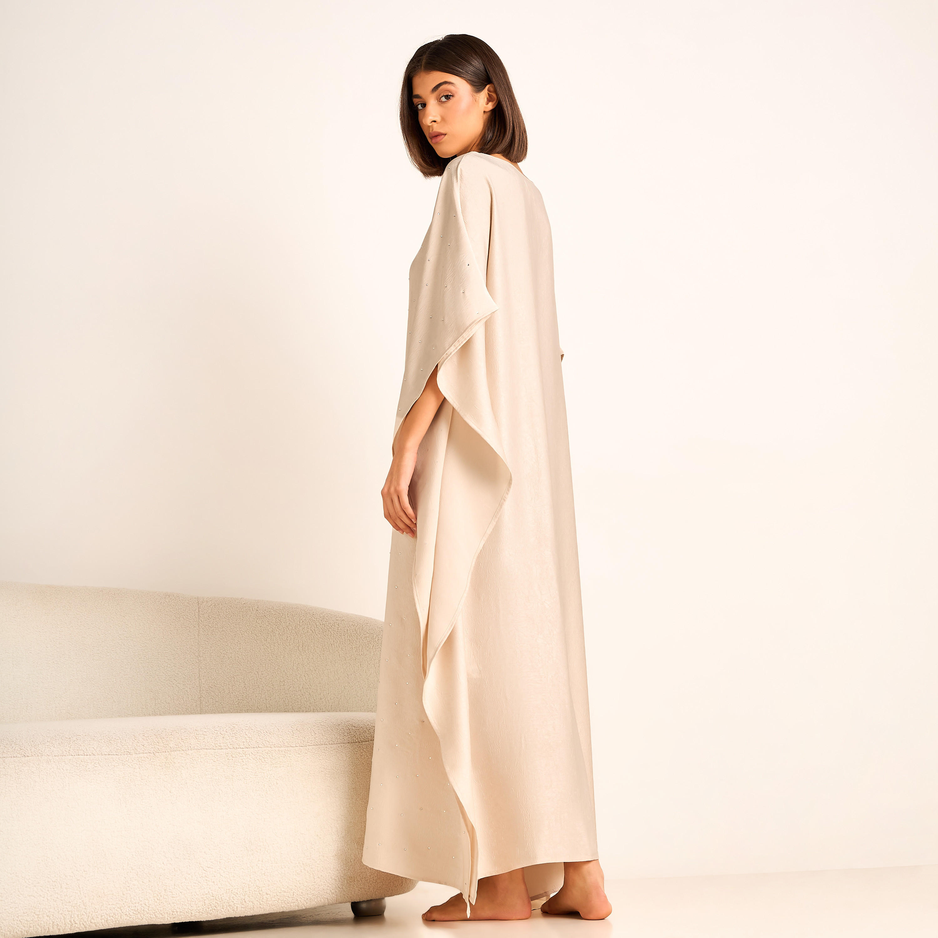 Maxi Kaftan Night Gown with Studded Embellishment-women-clothing-nightwear-nighties-image-3
