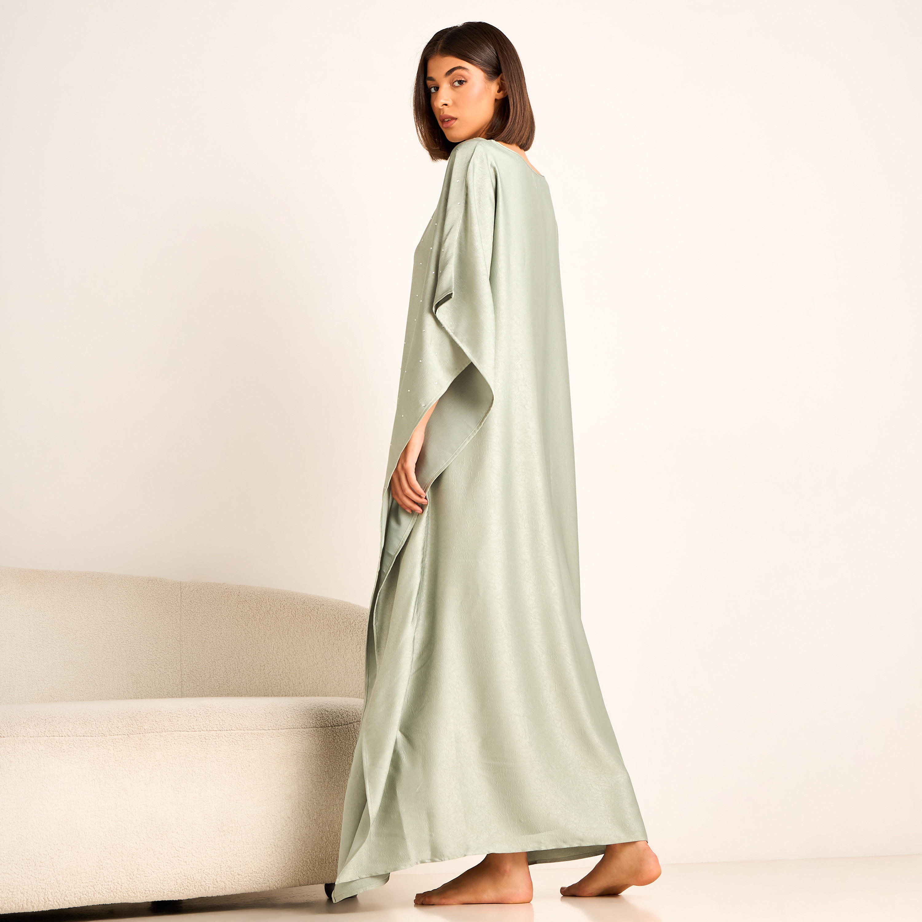 Maxi Kaftan Night Gown with Studded Embellishment-women-clothing-nightwear-nighties-image-3