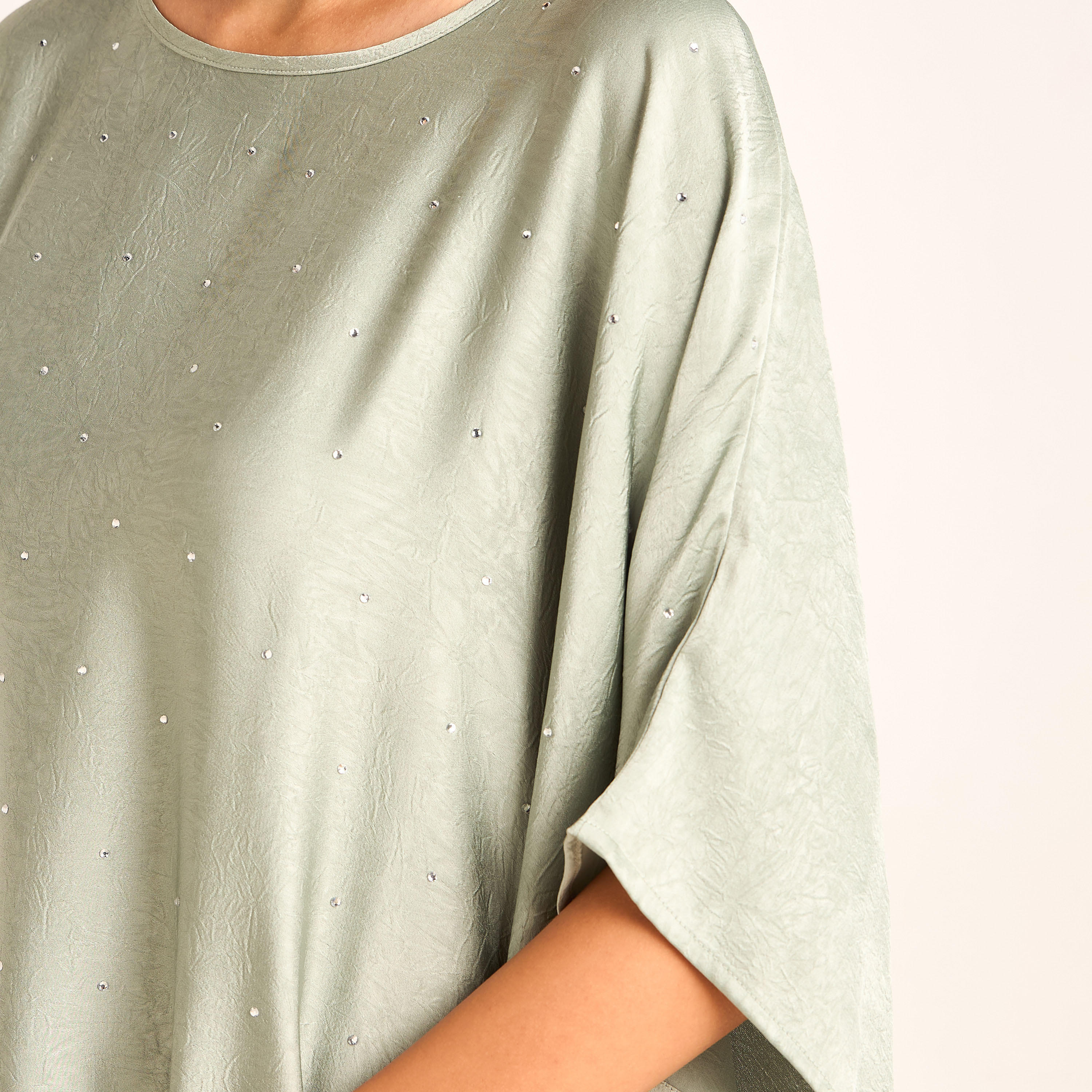 Maxi Kaftan Night Gown with Studded Embellishment-women-clothing-nightwear-nighties-image-5