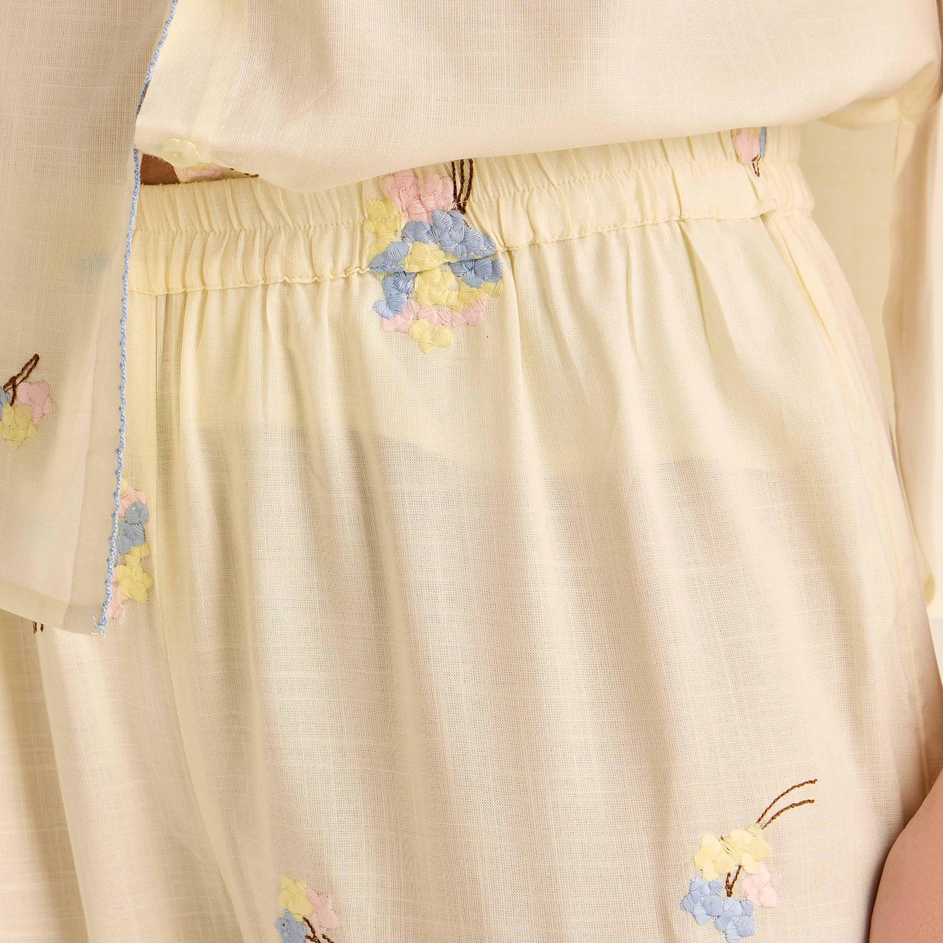 طقم قميص بأزرار إغلاق وبنطلون بيجاما-women-clothing-nightwear-pyjamas-longsets-image-1