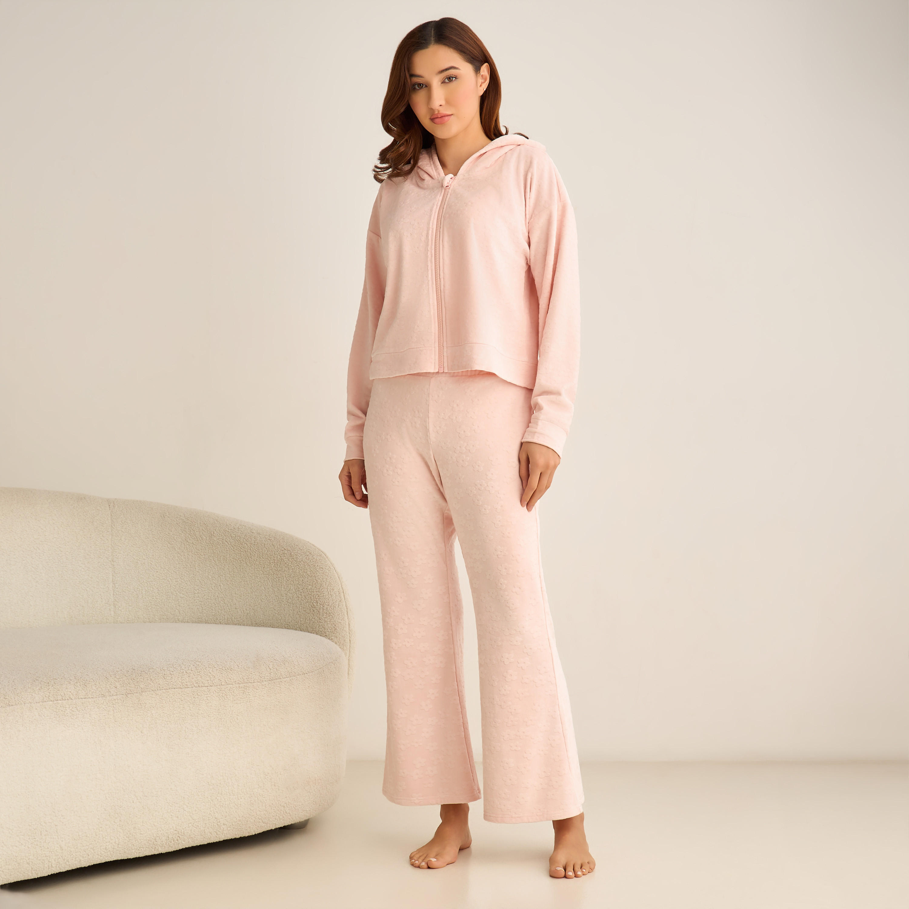 Pyjama Set Hooded Jacket & Trousers-women-clothing-nightwear-pyjamas-longsets-image-1