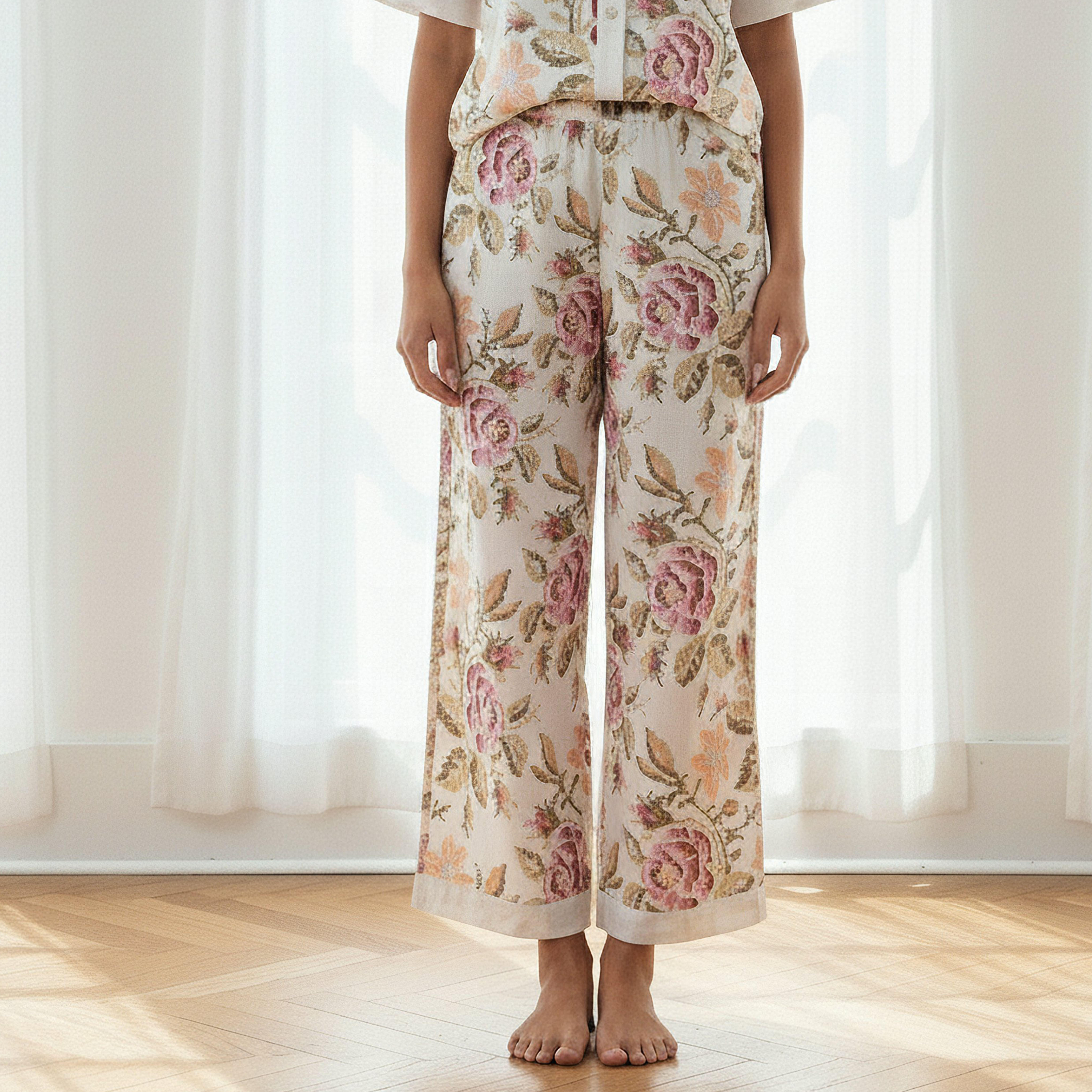 Pyjama Set Shirt & Trousers Cotton-women-clothing-nightwear-pyjamas-longsets-image-4