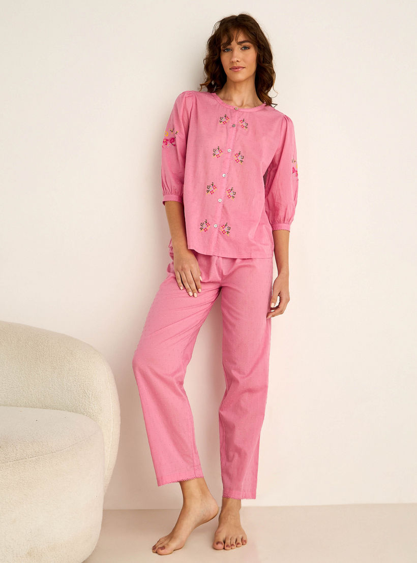 Pyjama Set Top and Pants-women-clothing-nightwear-pyjamas-longsets-image-1