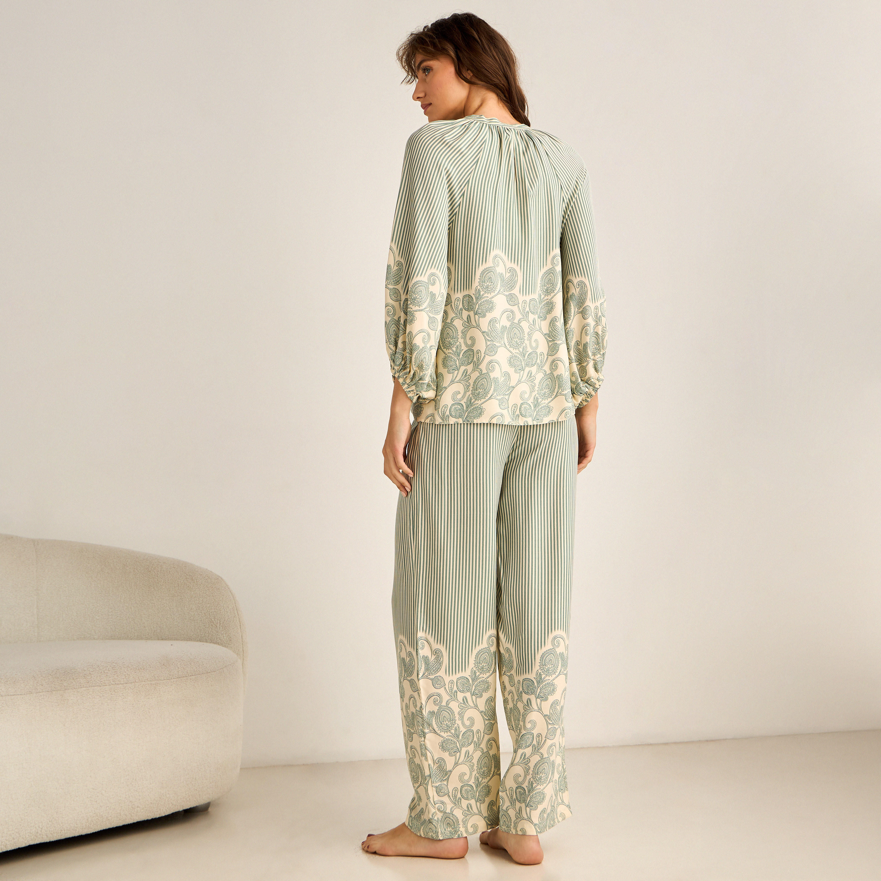 Pyjama Set Tassel Tie-Up Top & Trousers Viscose-women-clothing-nightwear-pyjamas-longsets-image-3