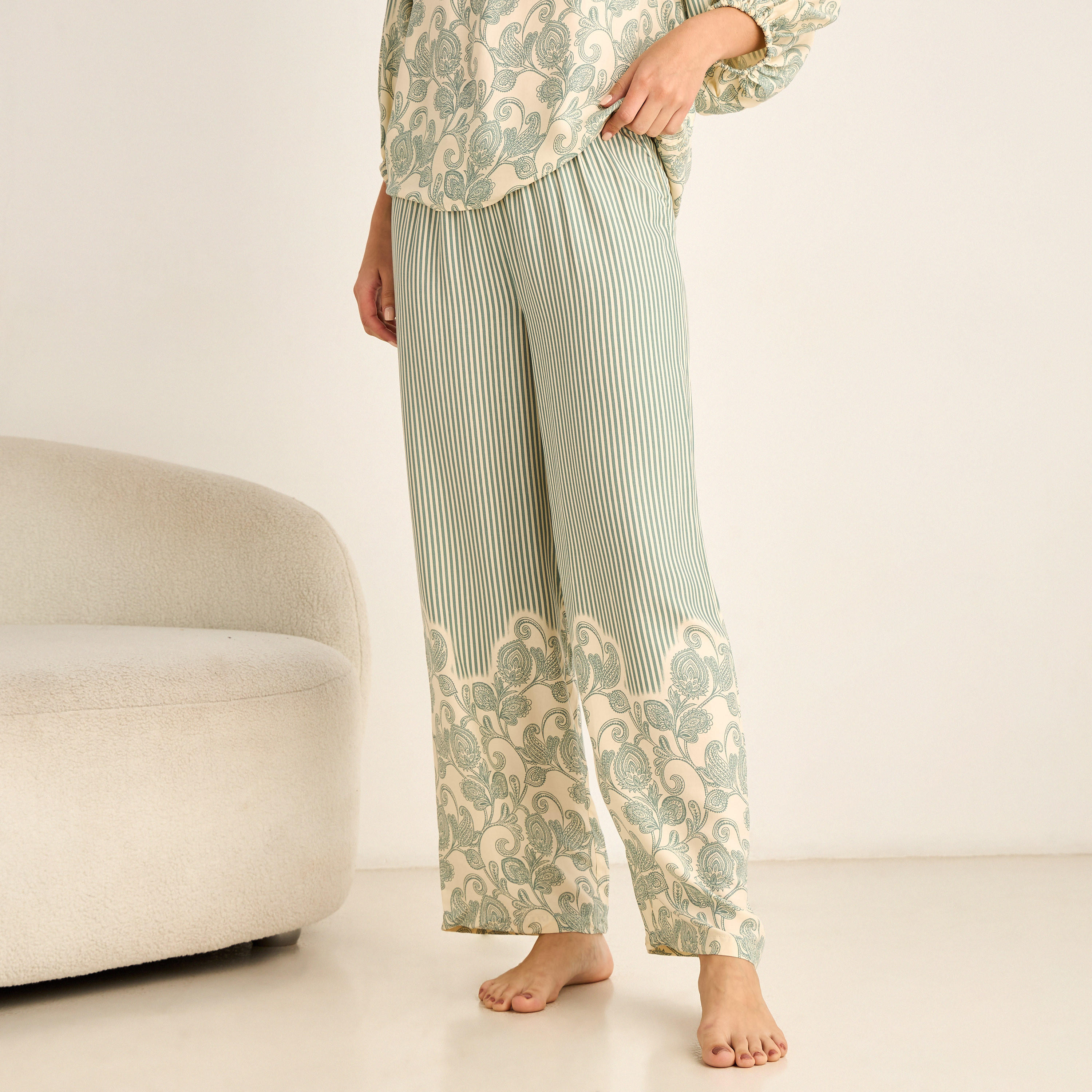 Pyjama Set Tassel Tie-Up Top & Trousers Viscose-women-clothing-nightwear-pyjamas-longsets-image-4