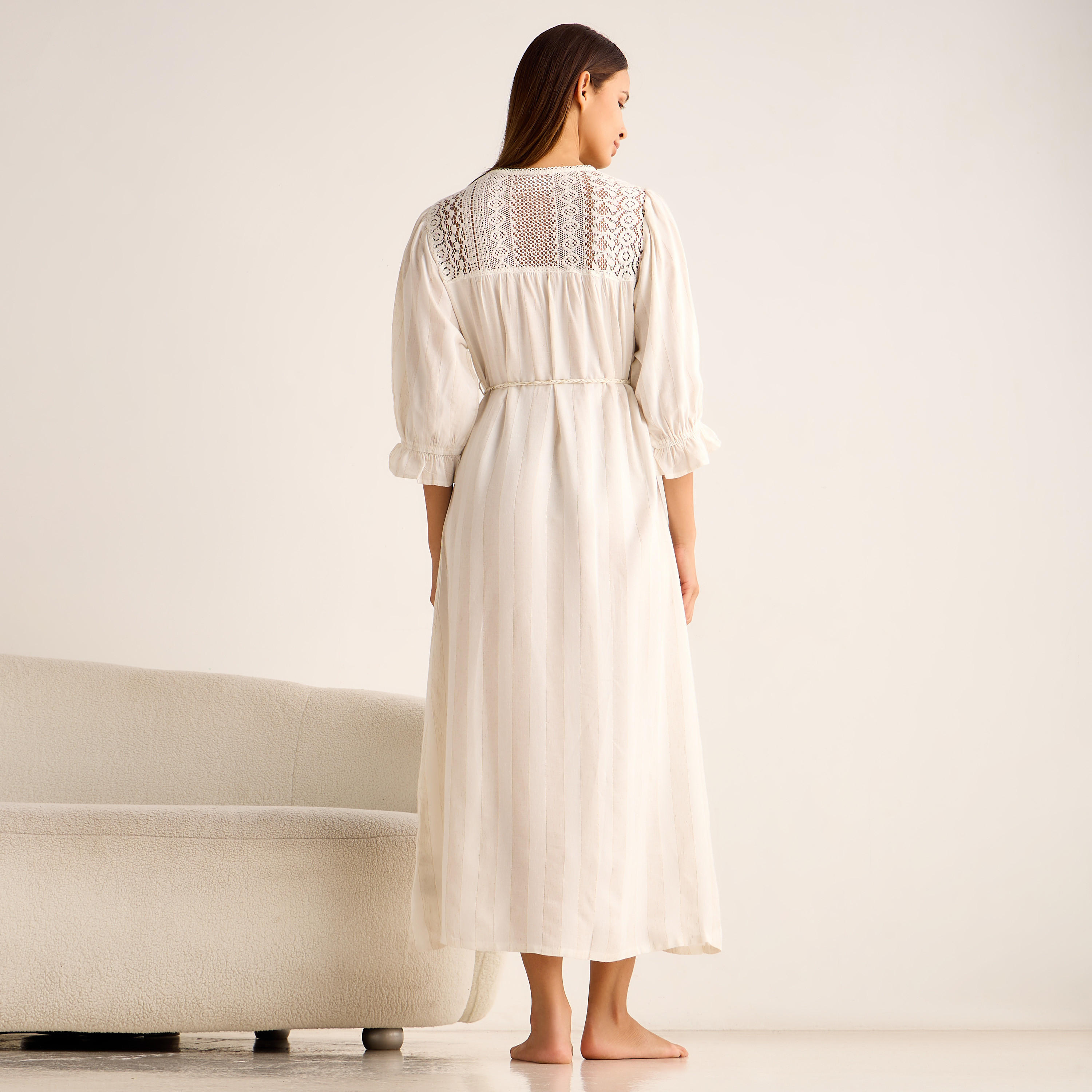 Long Sleeves Linen Blend Maxi Night Gown with Embroidered Stripes-women-clothing-nightwear-nighties-image-3