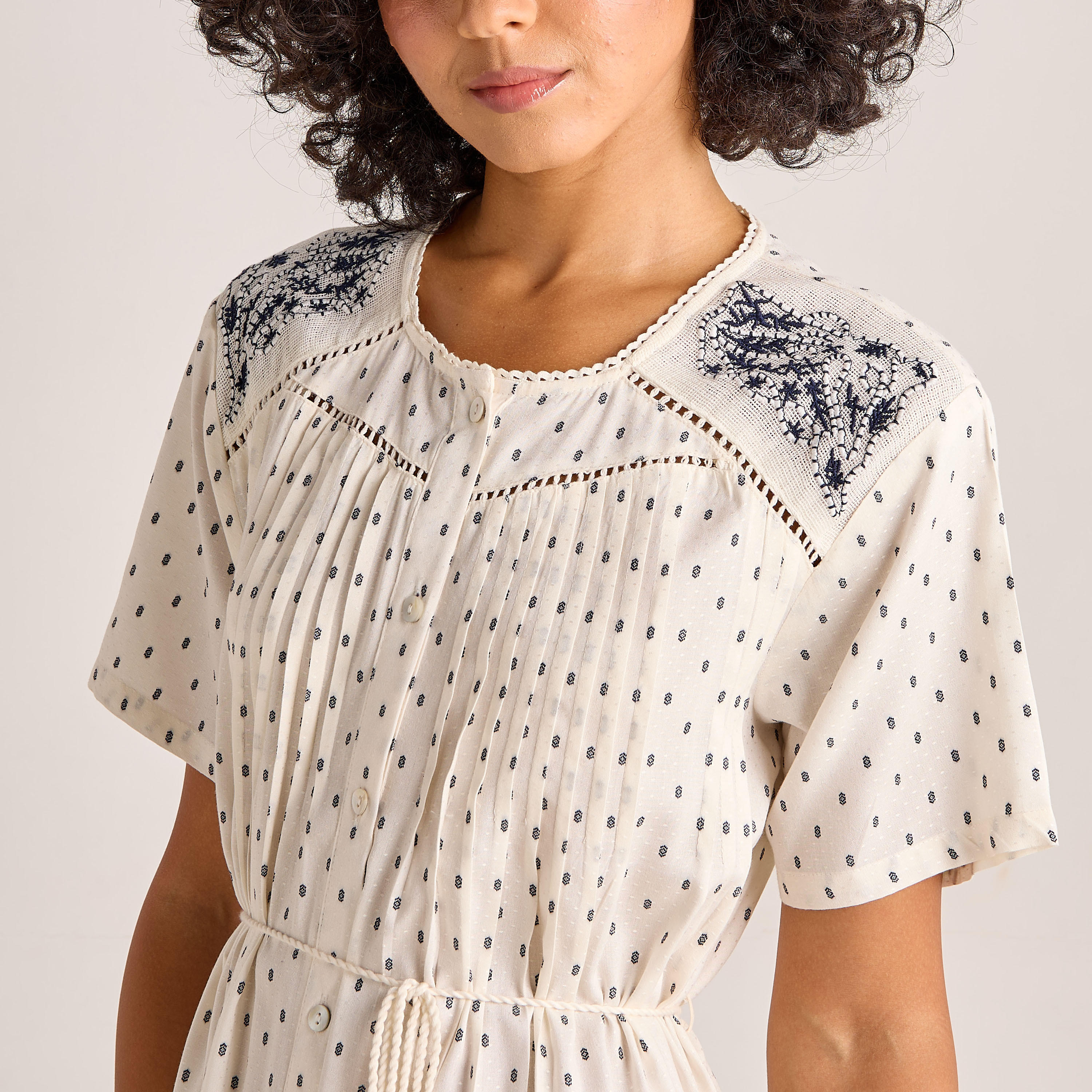 فستان نوم بأكمام قصيرة وحزام برباط-women-clothing-nightwear-nighties-image-2
