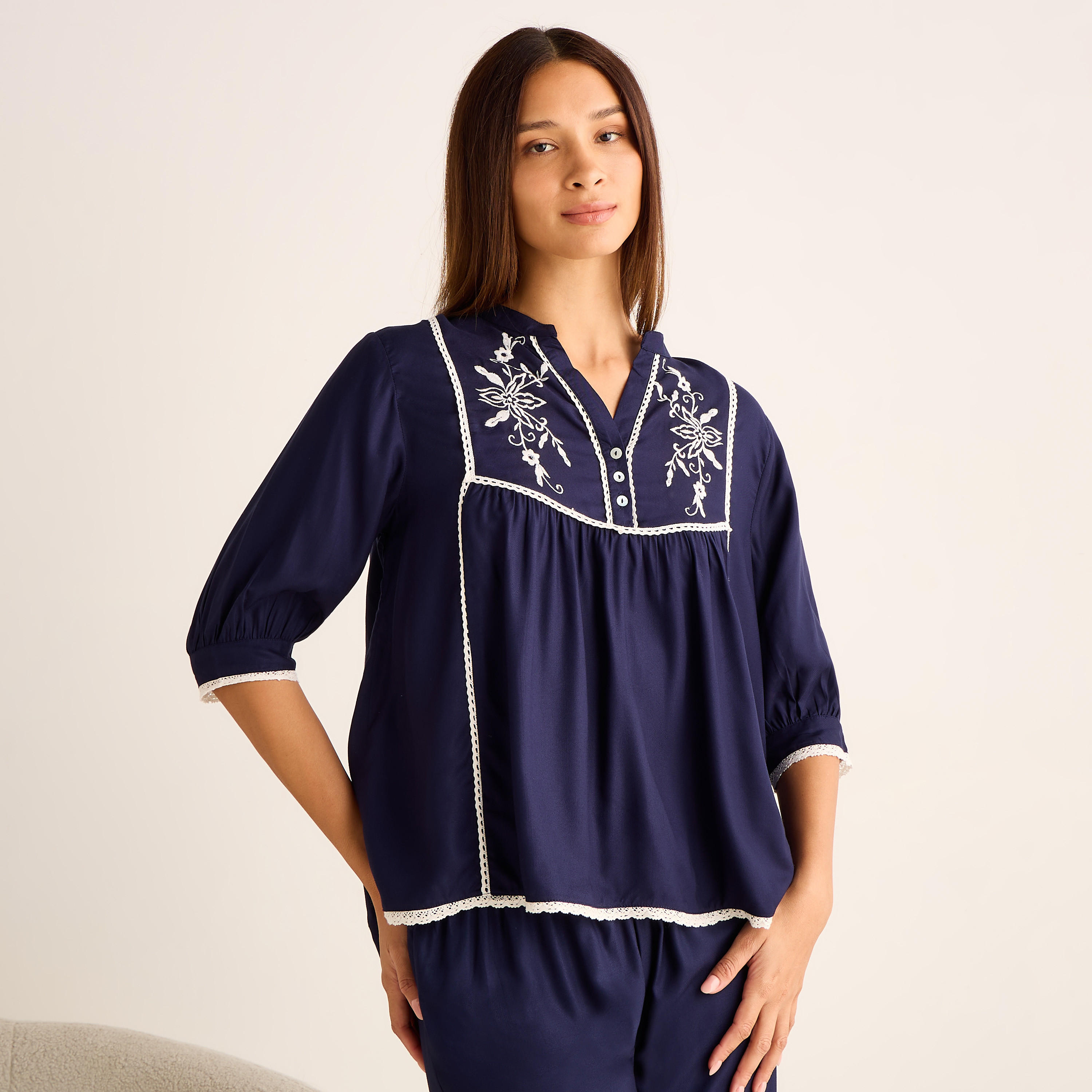Pyjama Set Top & Trousers Viscose-women-clothing-nightwear-pyjamas-longsets-image-2